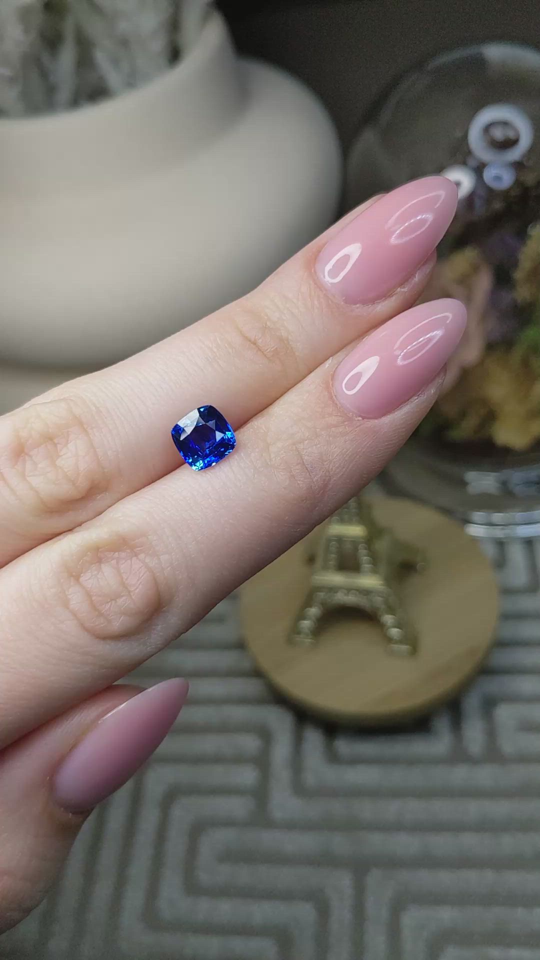 2.07 Ct. Blue Sapphire from Ceylon (Sri Lanka) Size Video