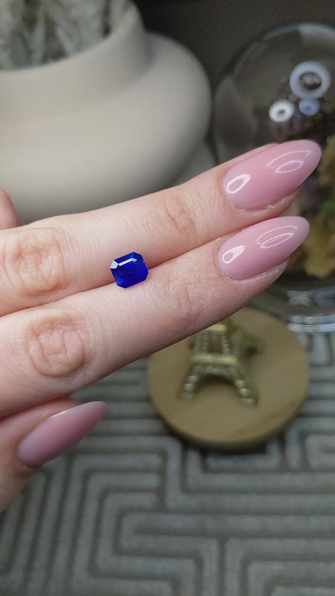 2.05 Ct. Blue Sapphire from Ceylon (Sri Lanka) Size Video