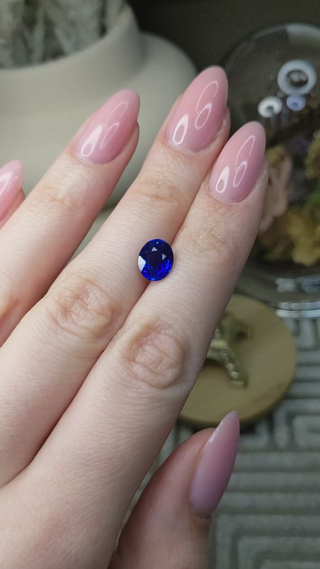 2.49 Ct. Blue Sapphire from Ceylon (Sri Lanka) Size Video