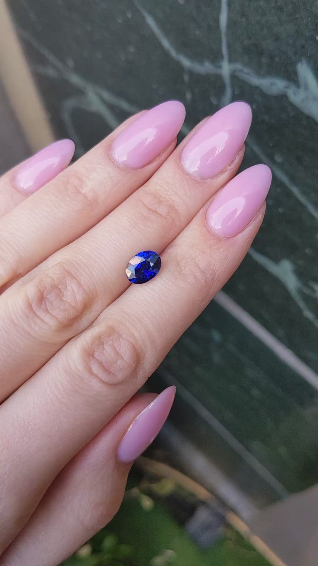 2.54 Ct. Blue Sapphire from Ceylon (Sri Lanka) Size Video