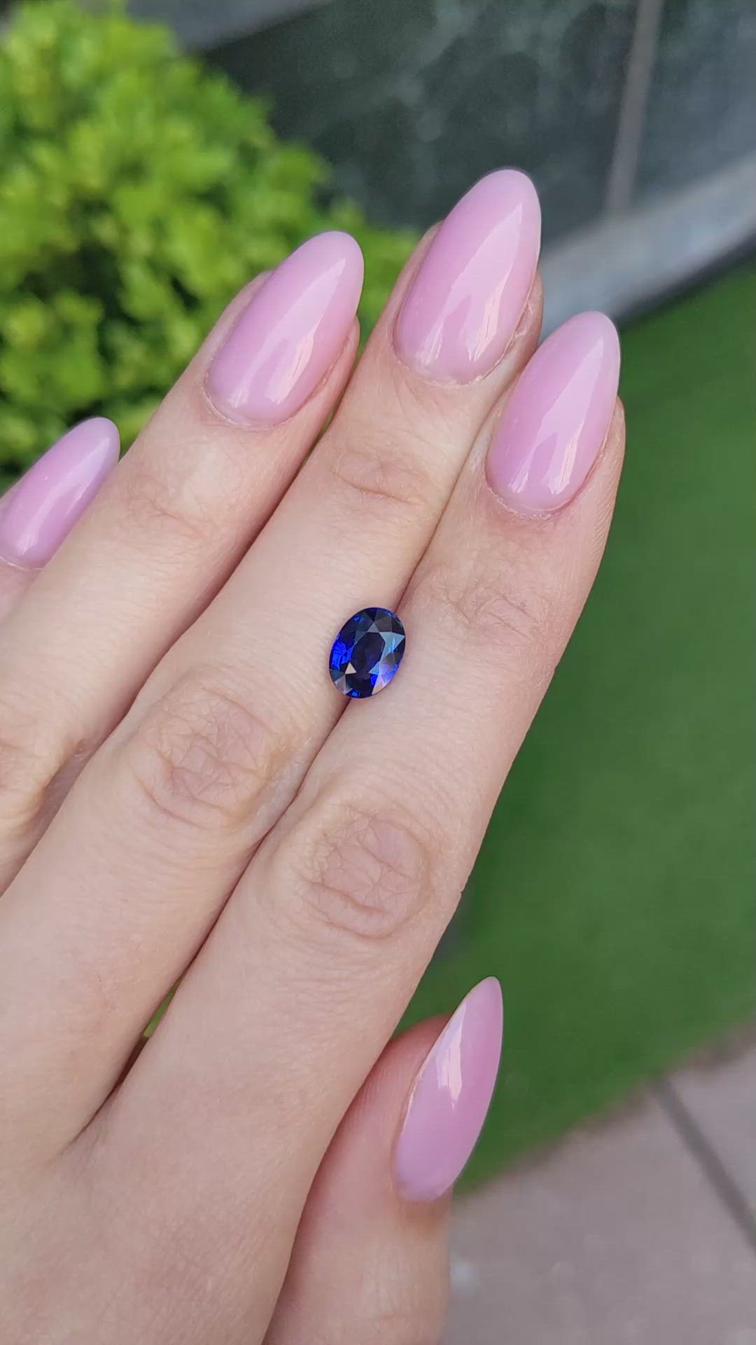 2.04 Ct. Blue Sapphire from Ceylon (Sri Lanka) Size Video