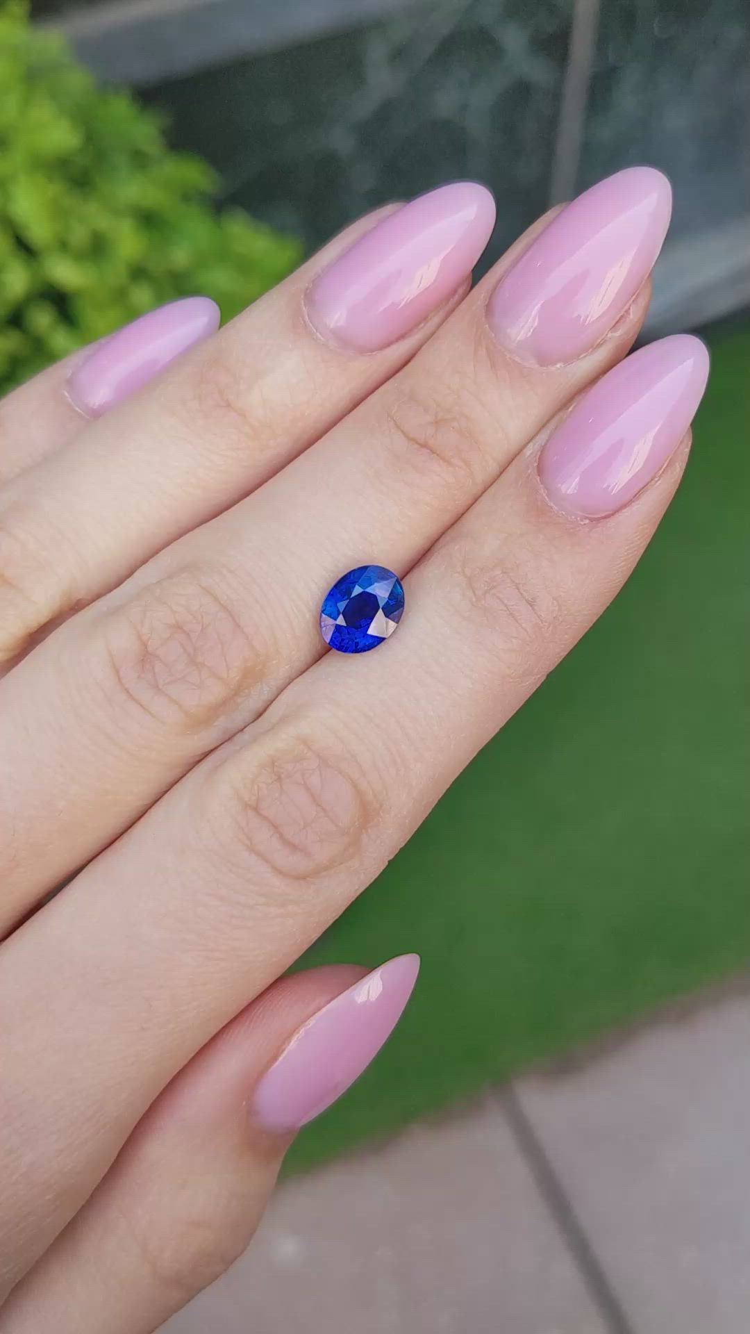 2.52 Ct. Blue Sapphire from Ceylon (Sri Lanka) Size Video