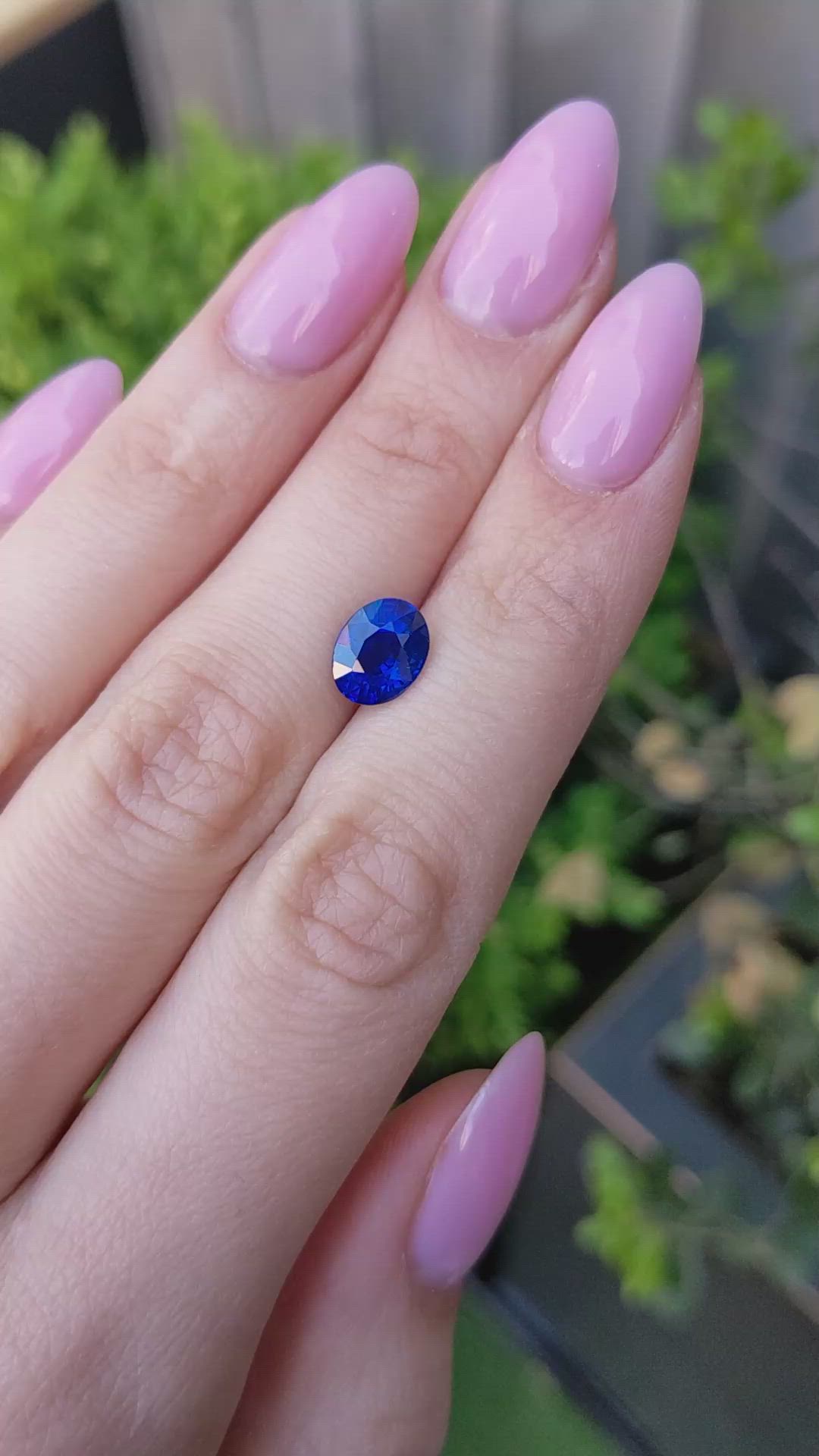 2.52 Ct. Blue Sapphire from Ceylon (Sri Lanka) Size Video