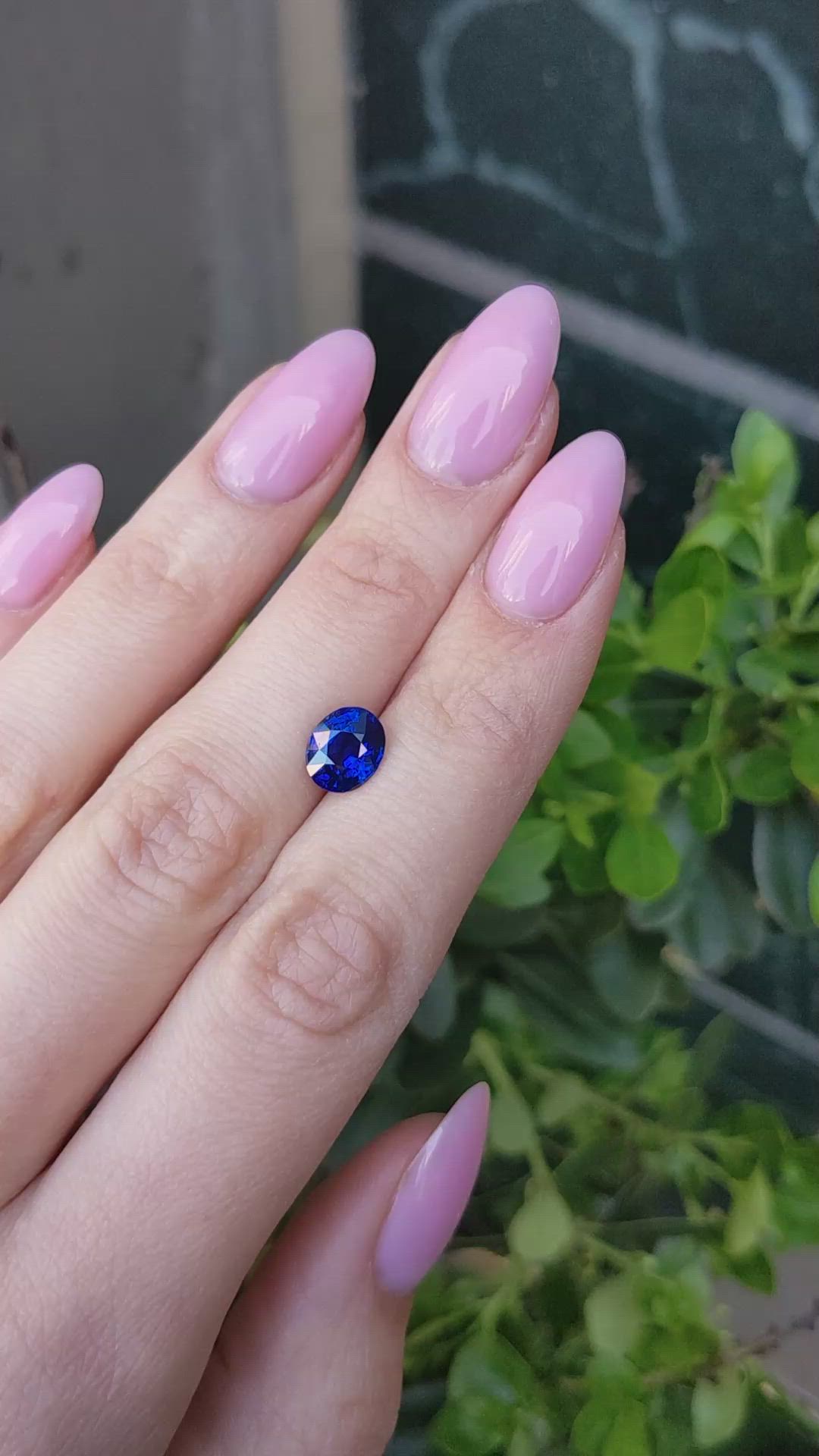 2.29 Ct. Blue Sapphire from Ceylon (Sri Lanka) Size Video