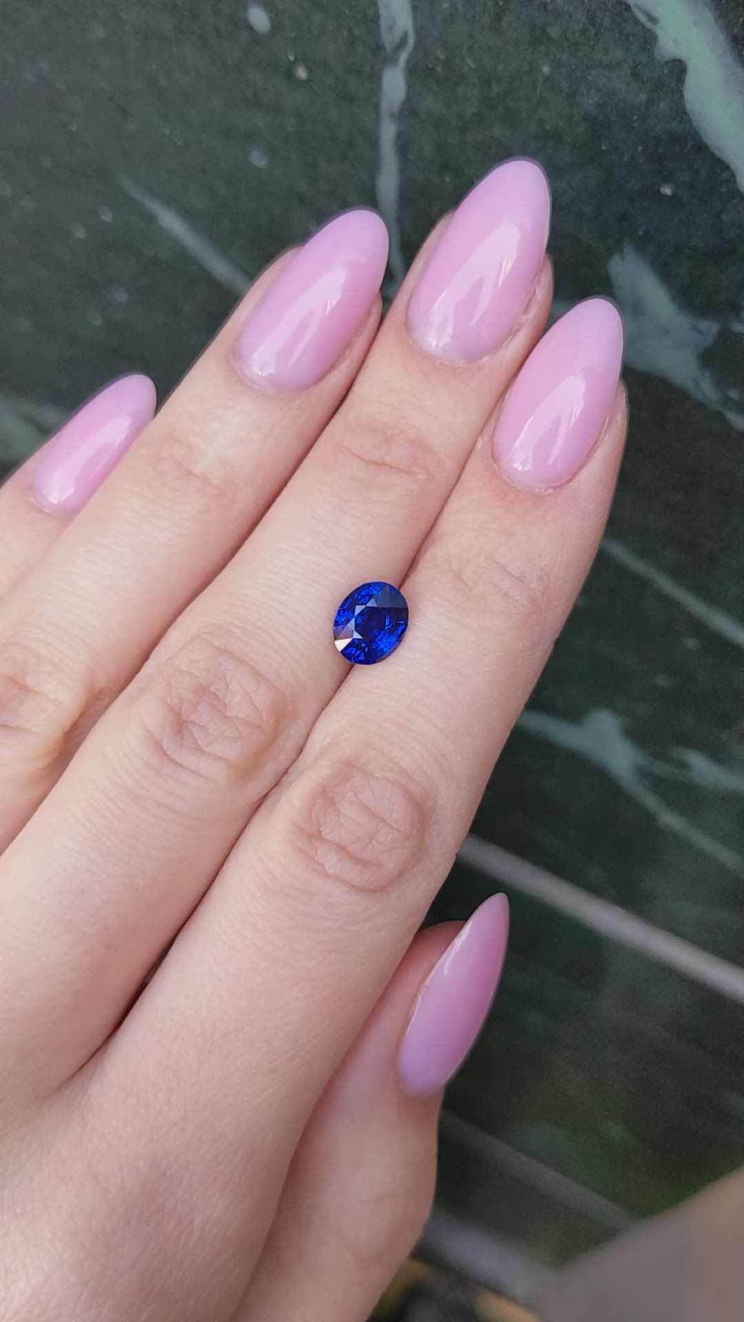 2.29 Ct. Blue Sapphire from Ceylon (Sri Lanka) Size Video