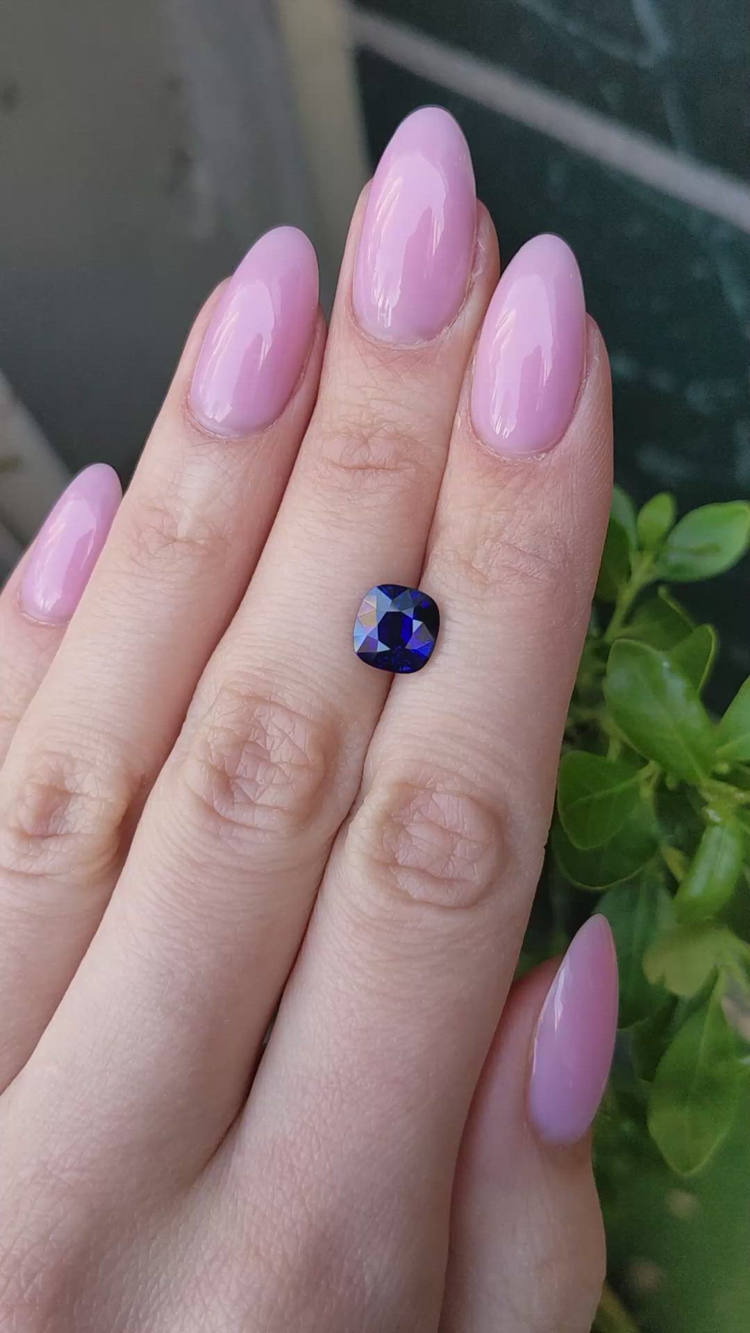 2.52 Ct. Blue Sapphire from Ceylon (Sri Lanka) Size Video