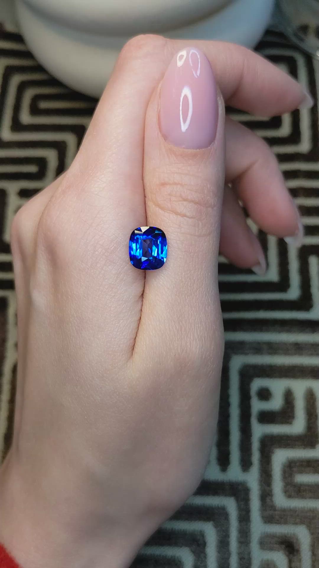 4.34 Ct. Blue Sapphire from Ceylon (Sri Lanka) Size Video