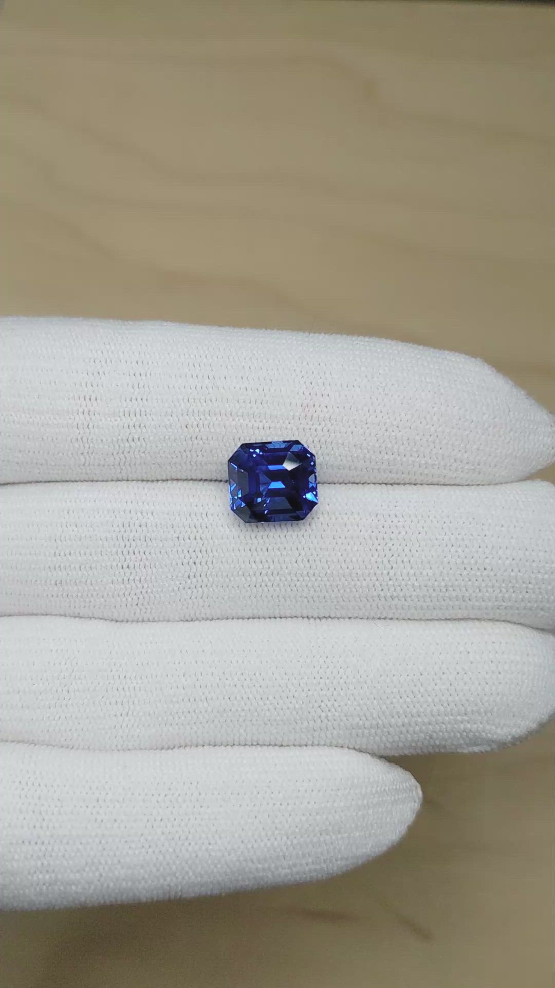 6.98 Ct. Blue Sapphire from Ceylon (Sri Lanka) Size Video