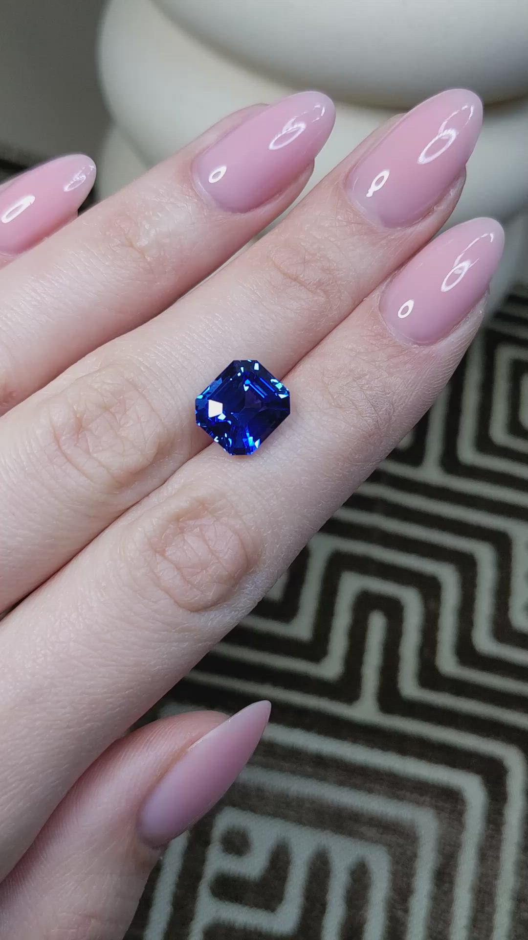 6.98 Ct. Blue Sapphire from Ceylon (Sri Lanka) Size Video