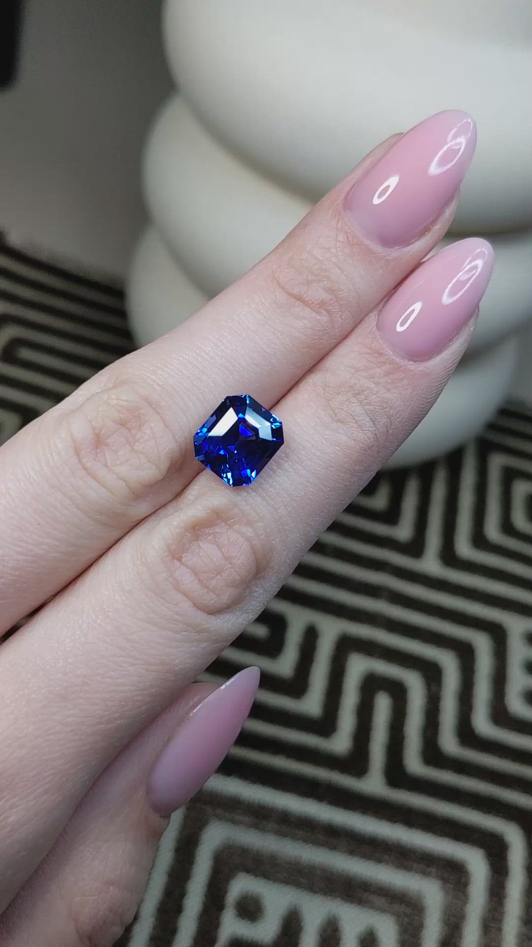 6.98 Ct. Blue Sapphire from Ceylon (Sri Lanka) Size Video