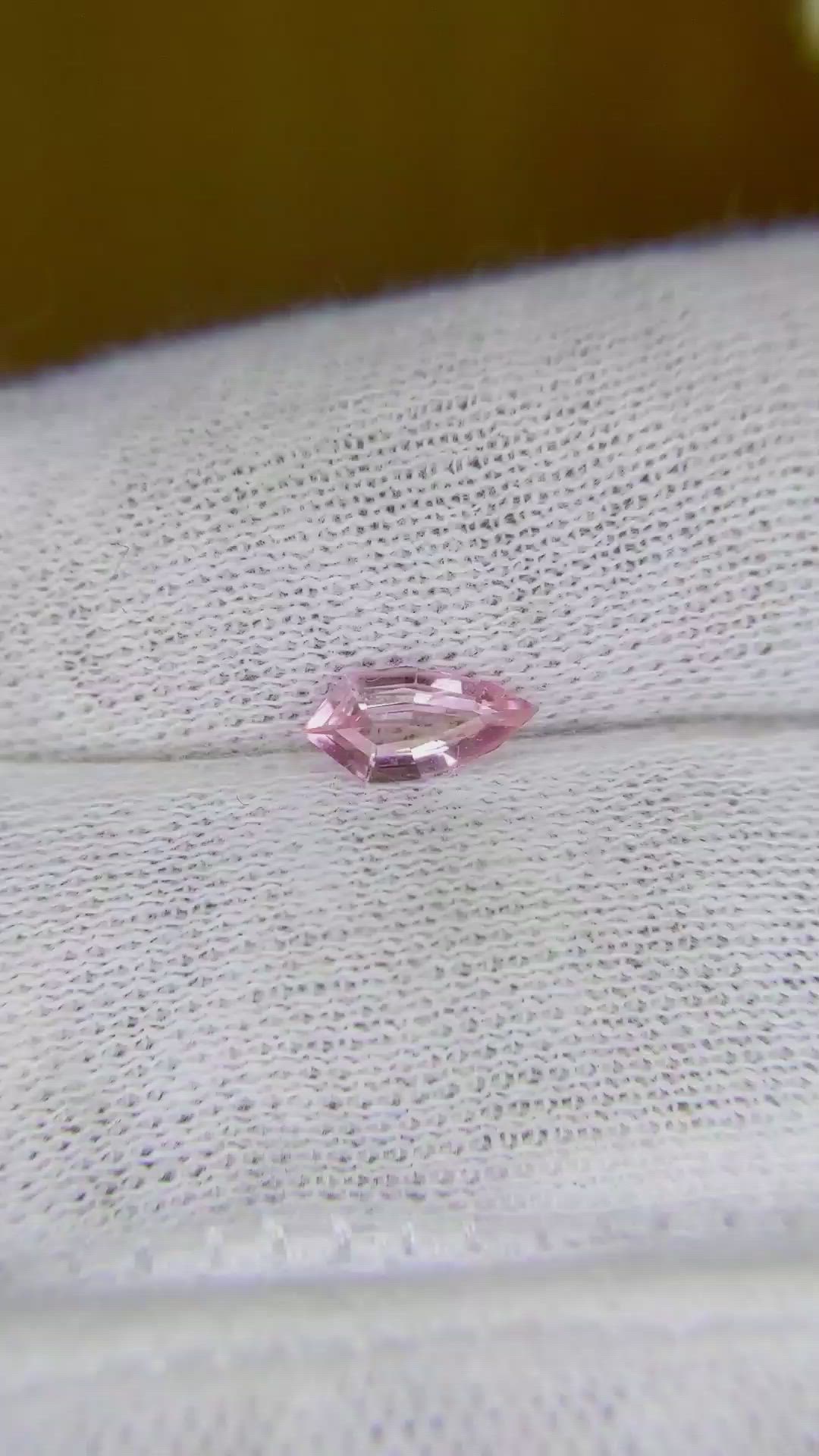 0.49 Ct. Pink Sapphire from Ceylon (Sri Lanka) Size Video