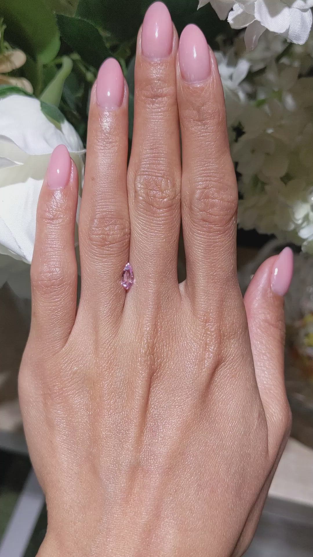 0.49 Ct. Pink Sapphire from Ceylon (Sri Lanka) Size Video
