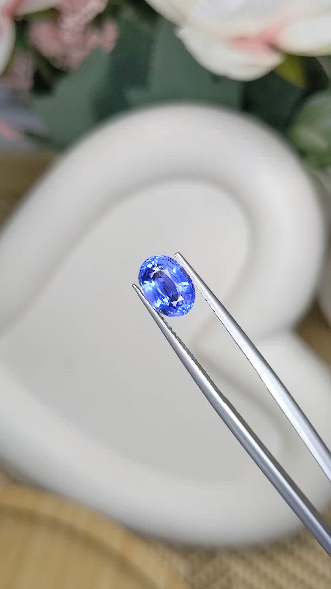 2.41 Ct. Blue Sapphire from Ceylon (Sri Lanka) Size Video