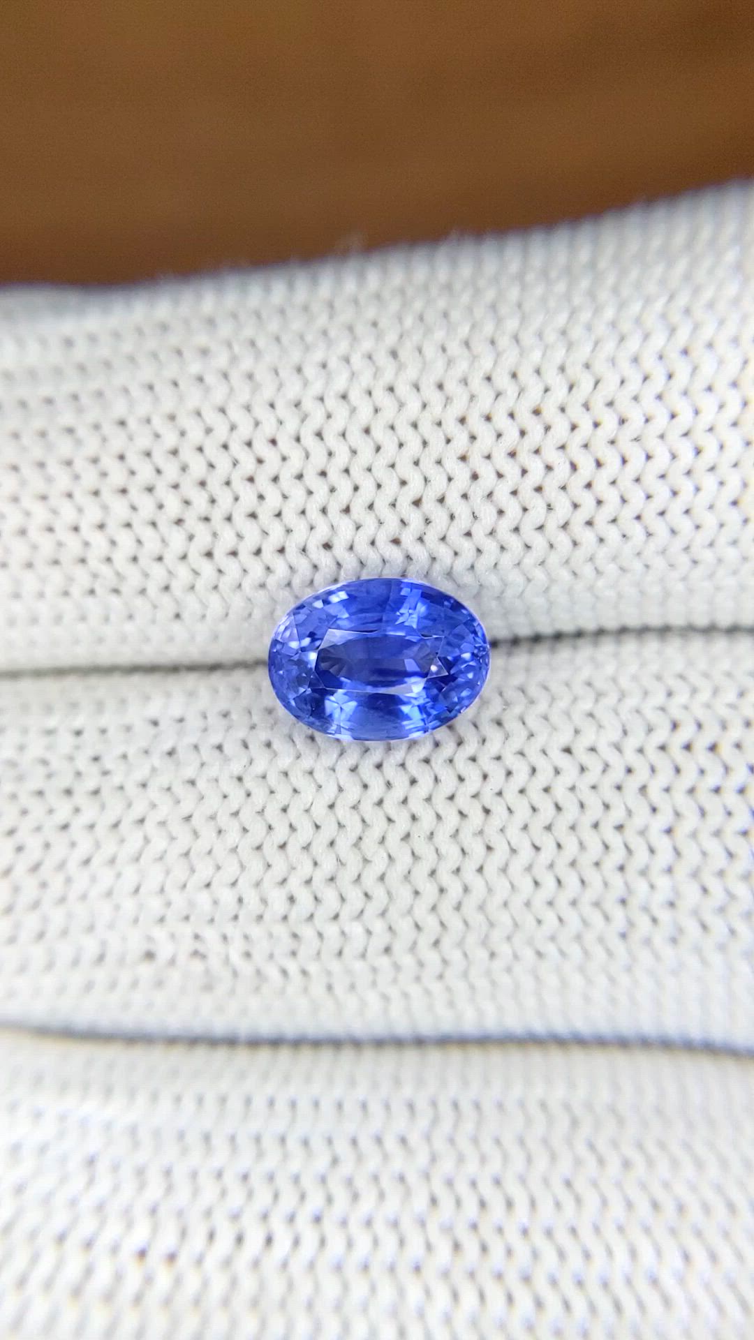 2.41 Ct. Blue Sapphire from Ceylon (Sri Lanka) Size Video