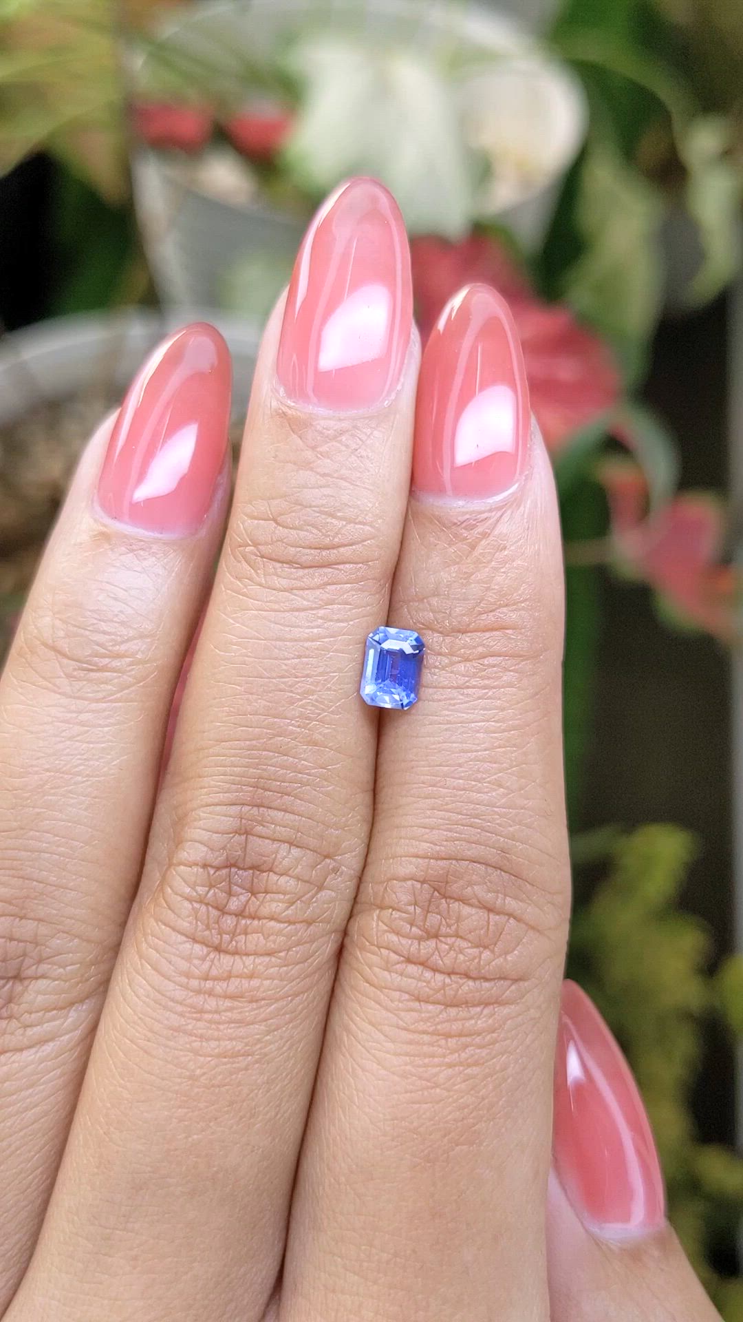 0.78 Ct. Blue Sapphire from Ceylon (Sri Lanka) Size Video