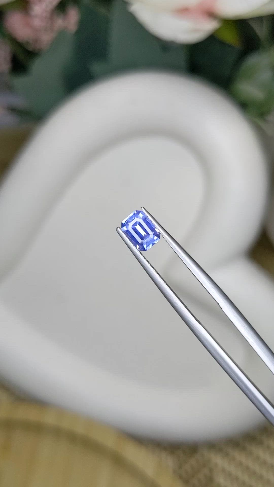 0.78 Ct. Blue Sapphire from Ceylon (Sri Lanka) Size Video