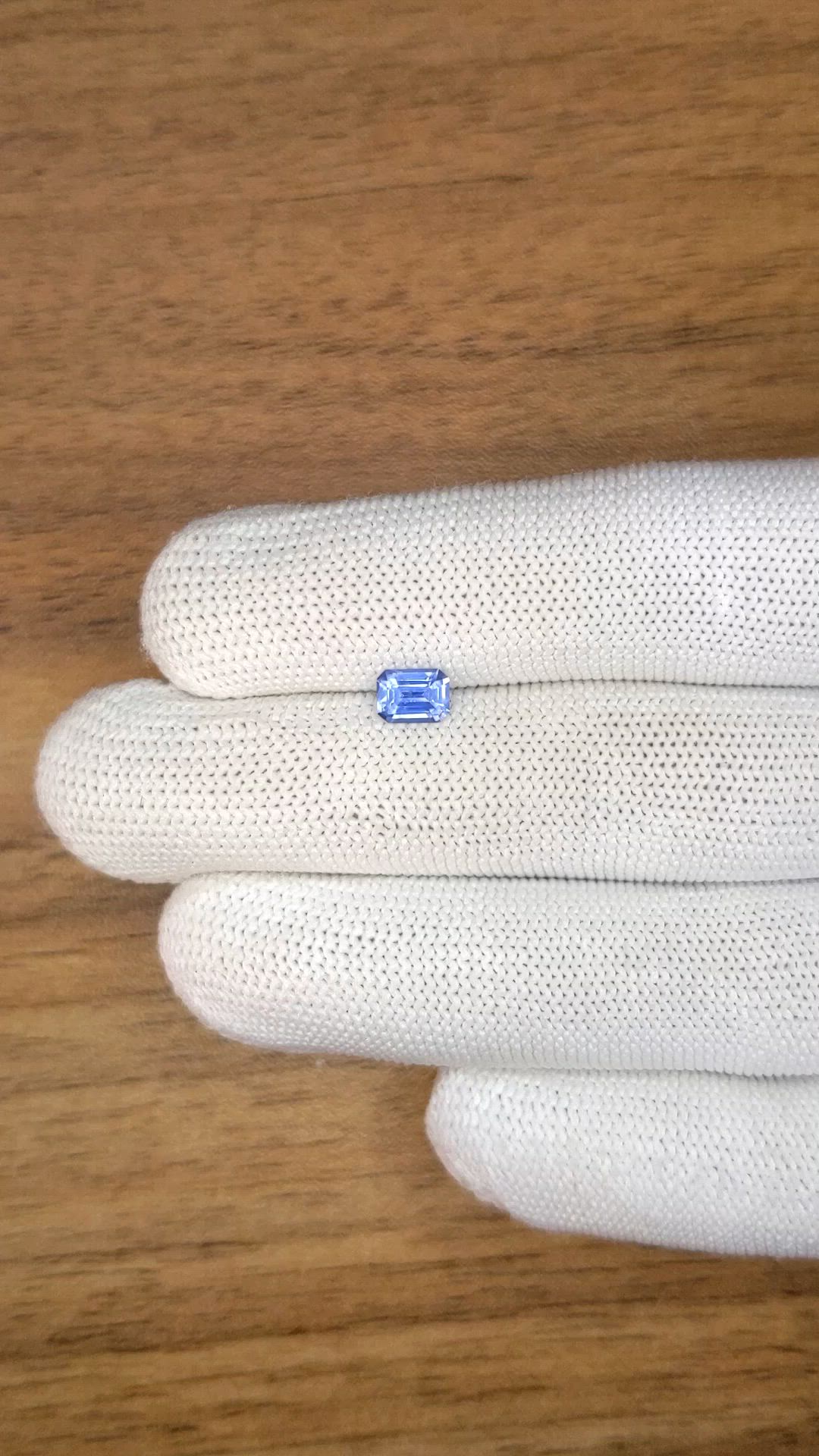 0.78 Ct. Blue Sapphire from Ceylon (Sri Lanka) Size Video