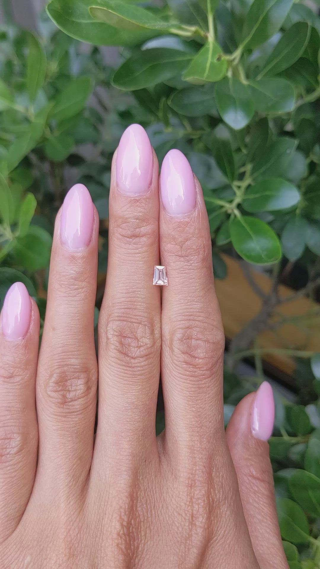 0.50 Ct. Peach Sapphire from Ceylon (Sri Lanka) Size Video