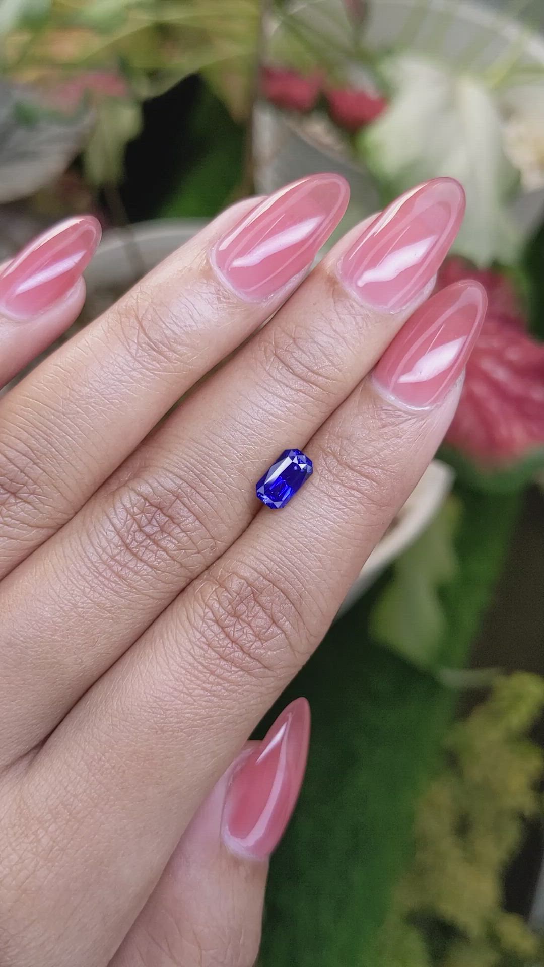 1.31 Ct. Blue Sapphire from Ceylon (Sri Lanka) Size Video