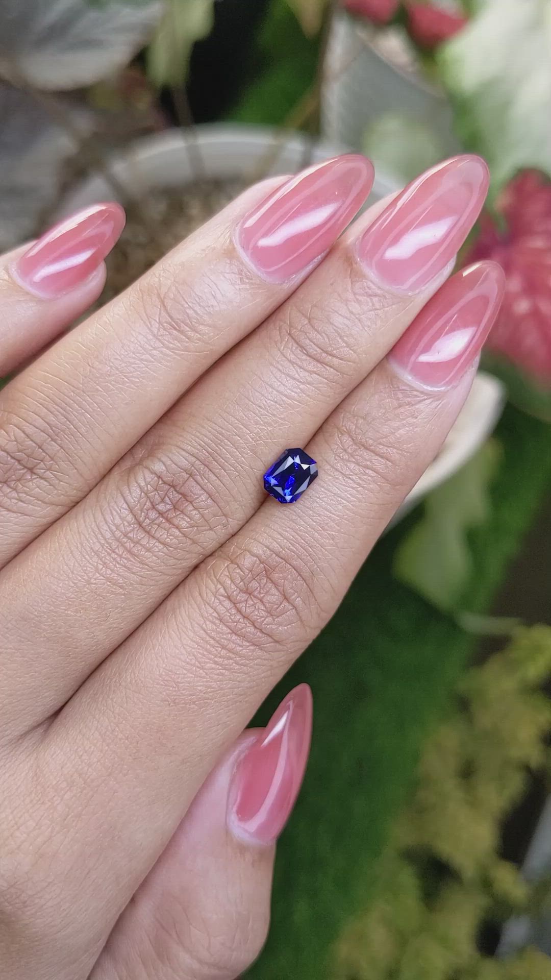 1.09 Ct. Blue Sapphire from Ceylon (Sri Lanka) Size Video