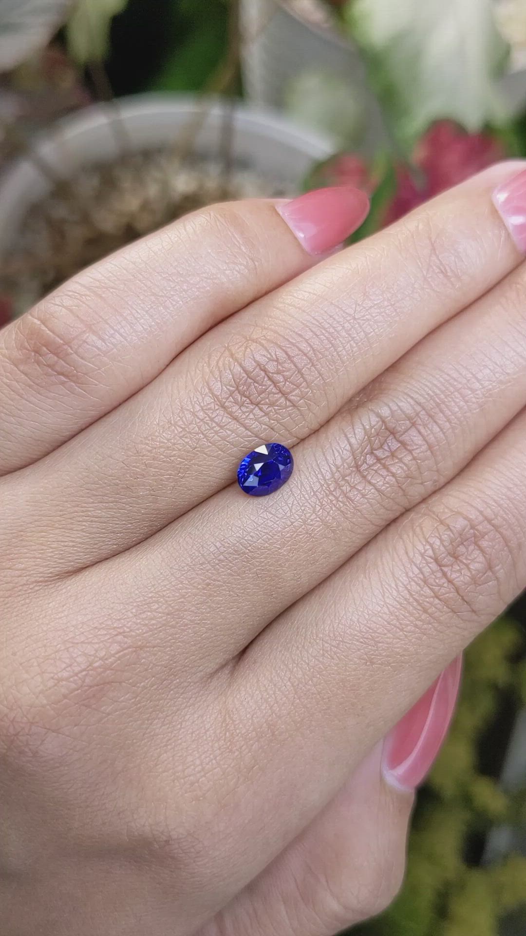 1.22 Ct. Blue Sapphire from Ceylon (Sri Lanka) Size Video