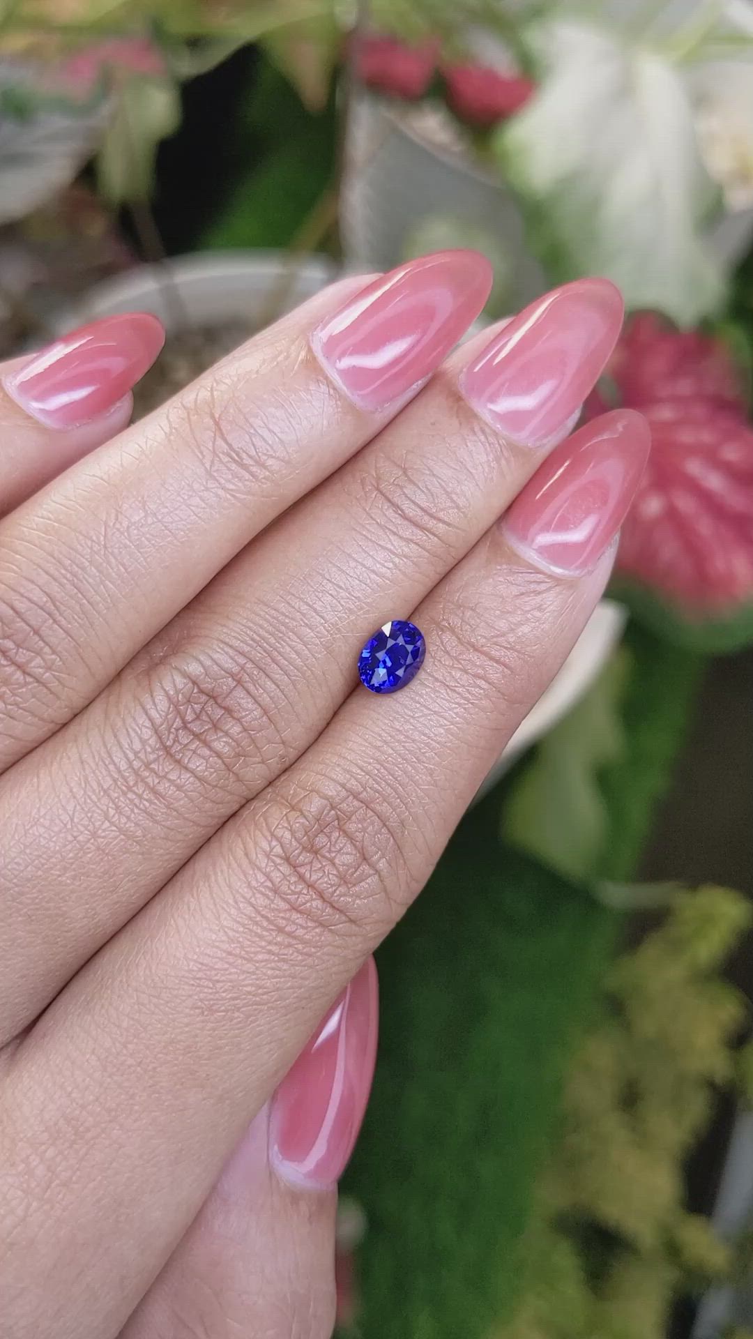 1.22 Ct. Blue Sapphire from Ceylon (Sri Lanka) Size Video