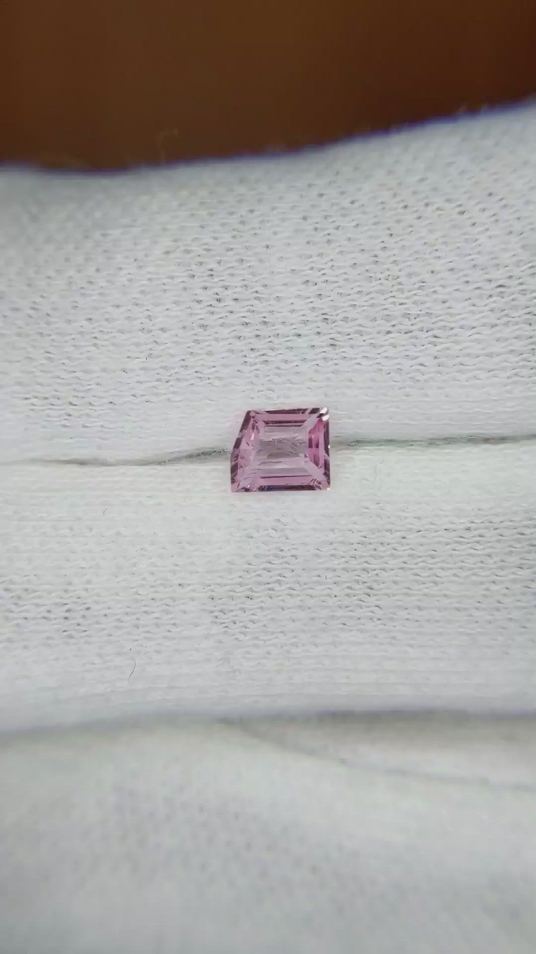 0.50 Ct. Pink Sapphire from Ceylon (Sri Lanka) Size Video