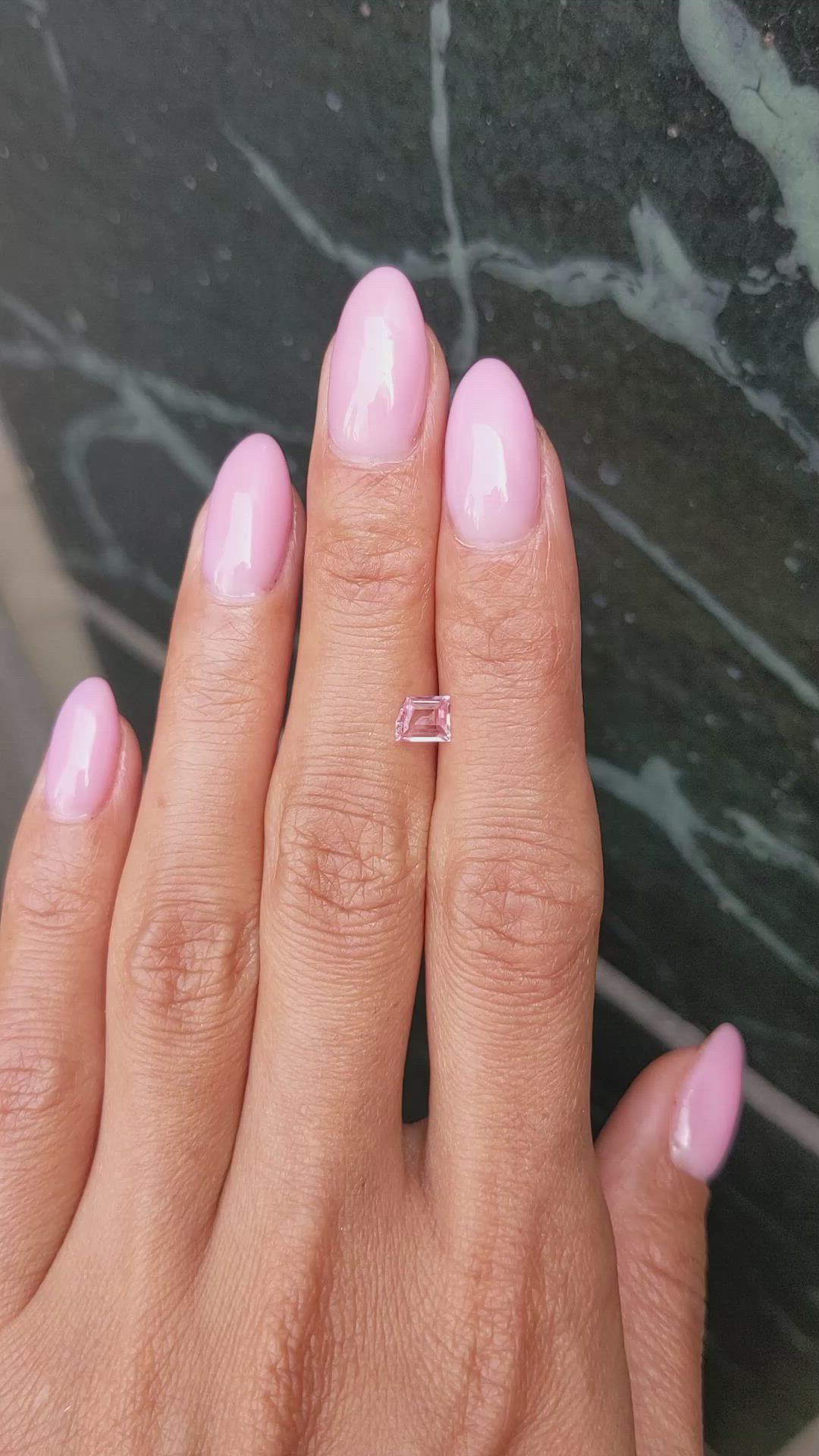 0.50 Ct. Pink Sapphire from Ceylon (Sri Lanka) Size Video