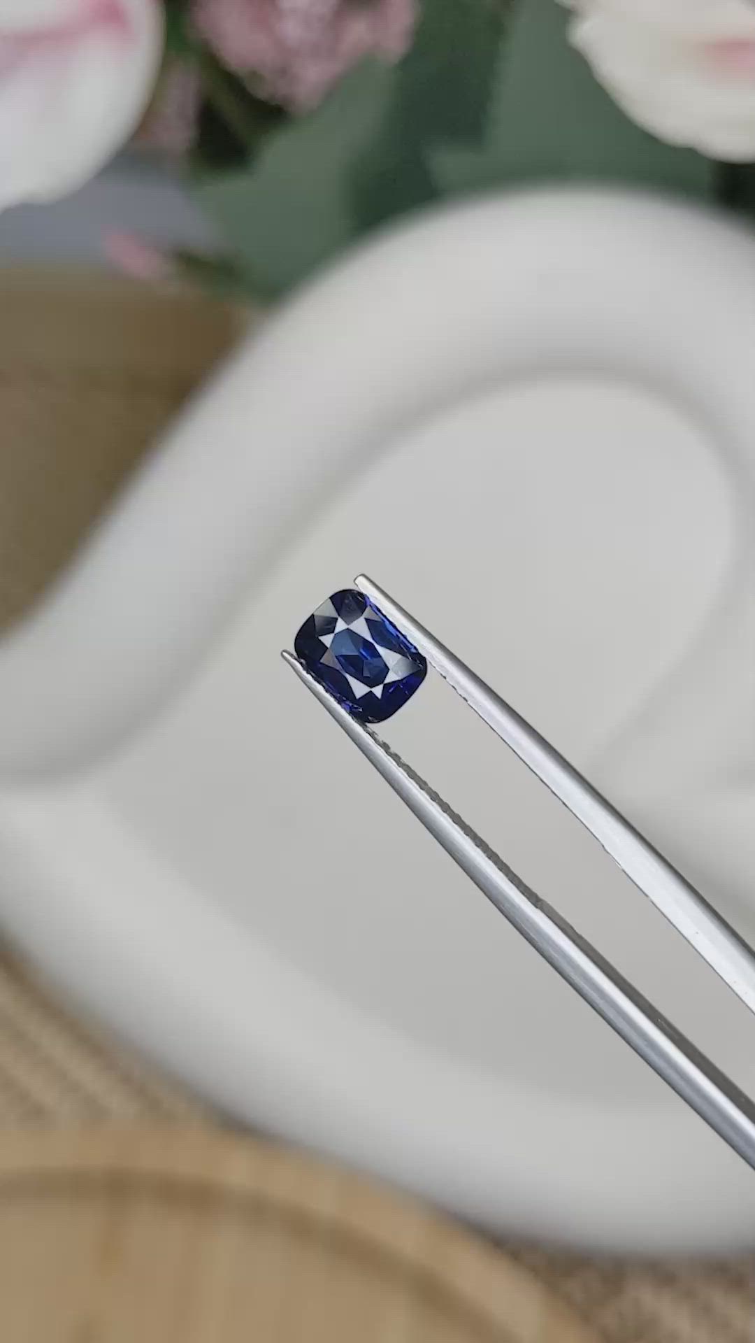 1.22 Ct. Blue Sapphire from Ceylon (Sri Lanka) Size Video