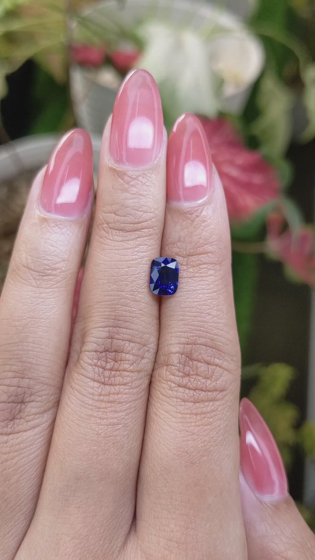 1.22 Ct. Blue Sapphire from Ceylon (Sri Lanka) Size Video