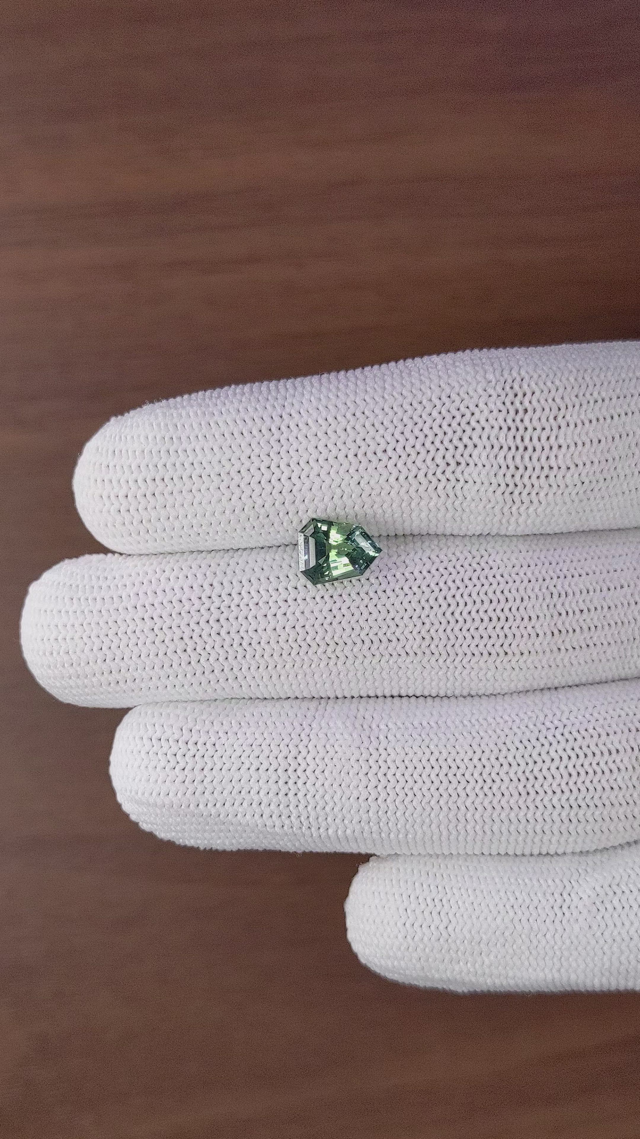 2.07 Ct. Yellowish Green Sapphire from Madagascar Size Video