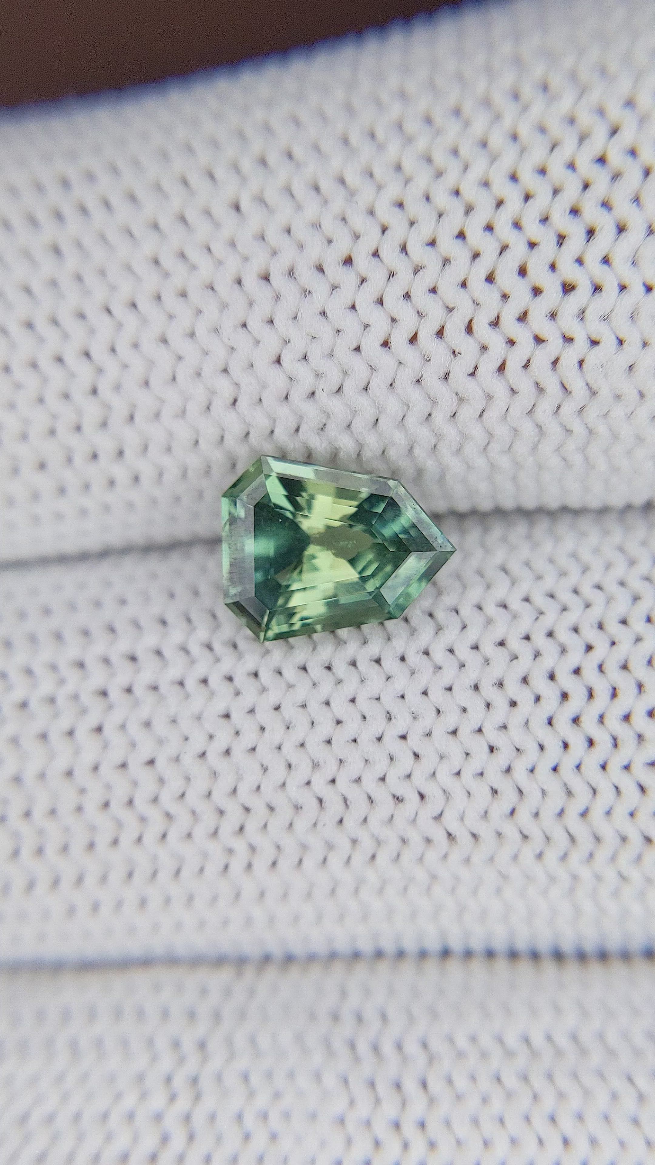 2.07 Ct. Yellowish Green Sapphire from Madagascar Size Video