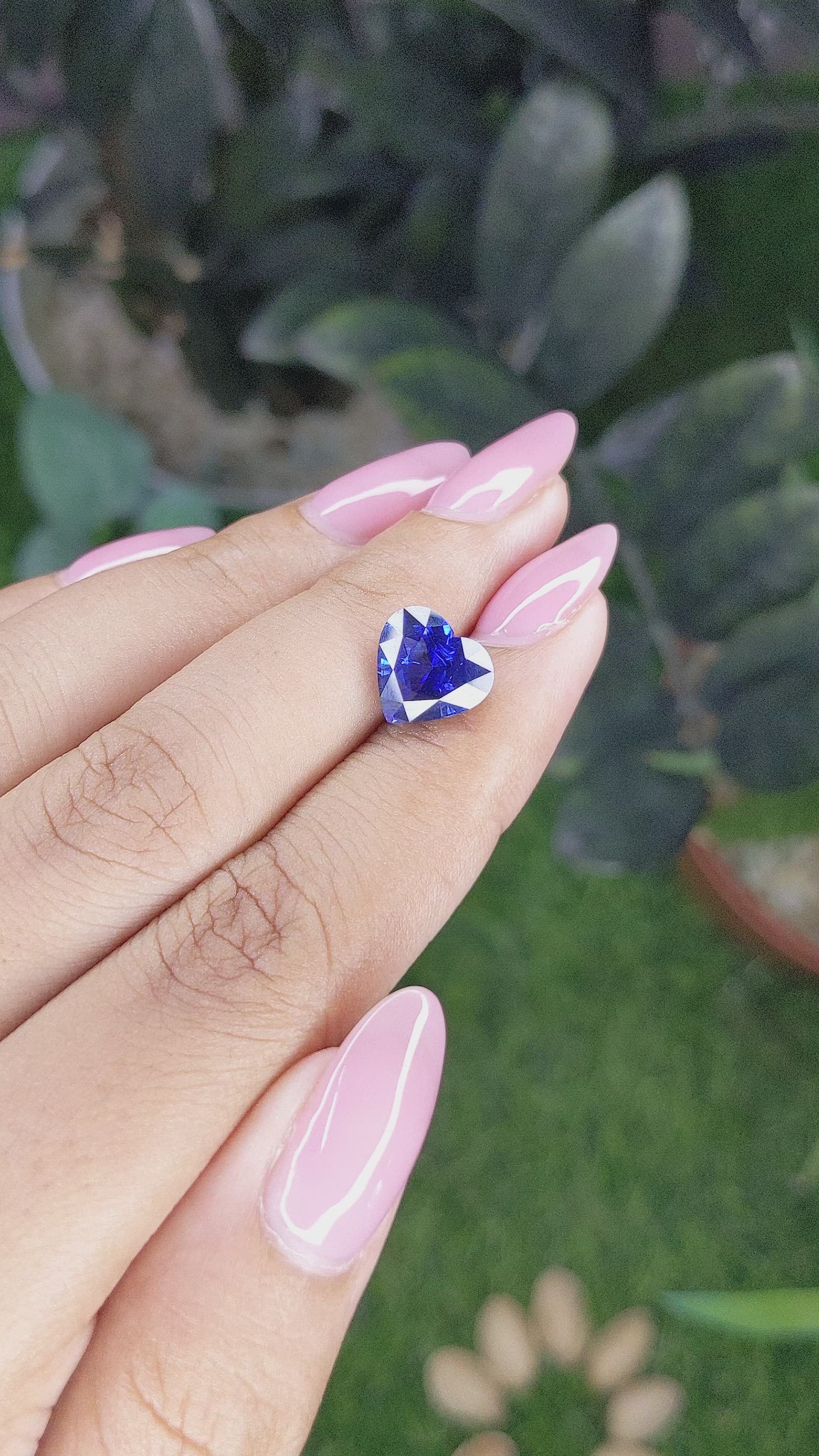 4.04 Ct. Blue Sapphire from Madagascar Size Video