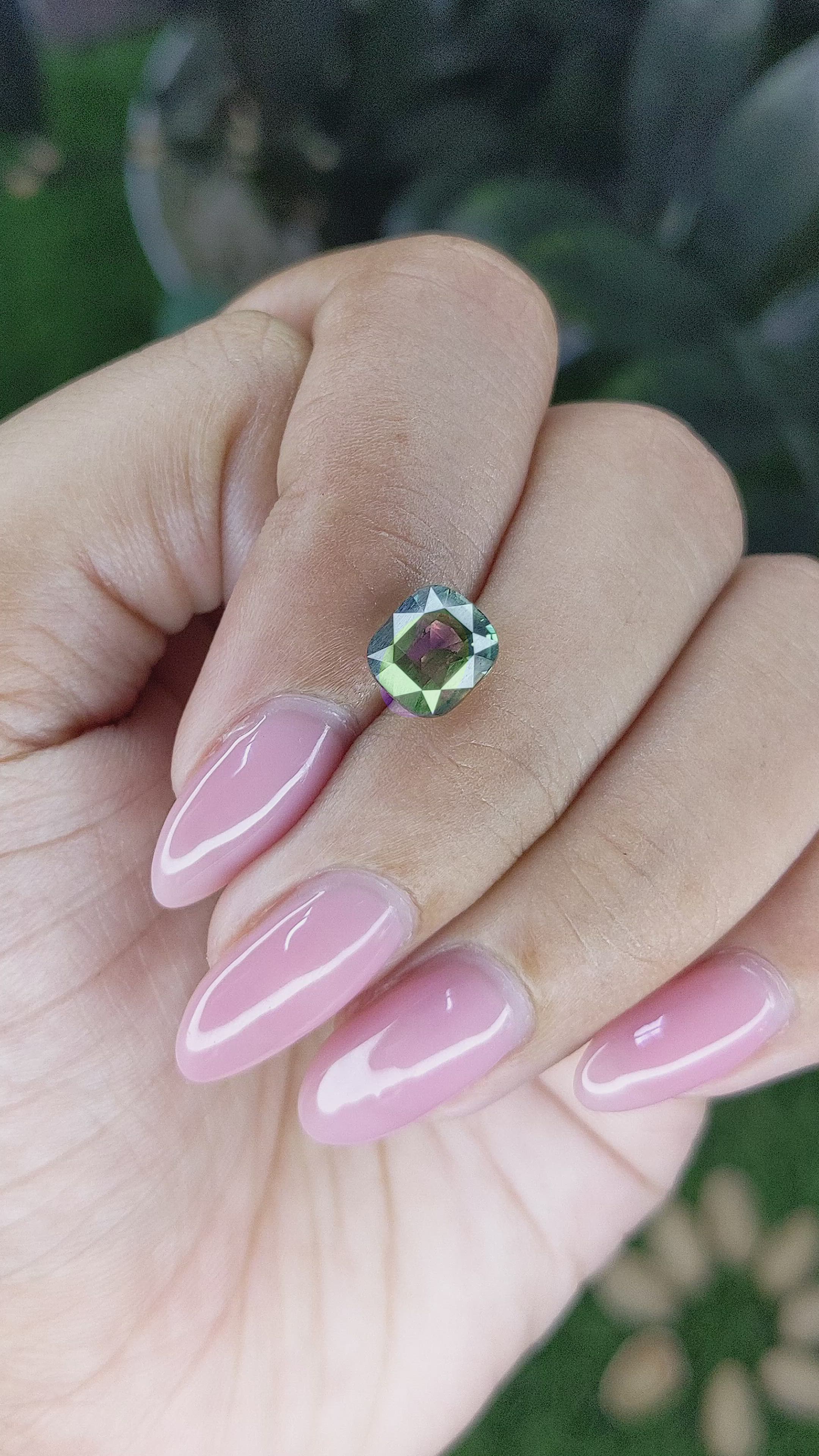 3.01 Ct. Yellowish Green Sapphire from Madagascar Size Video