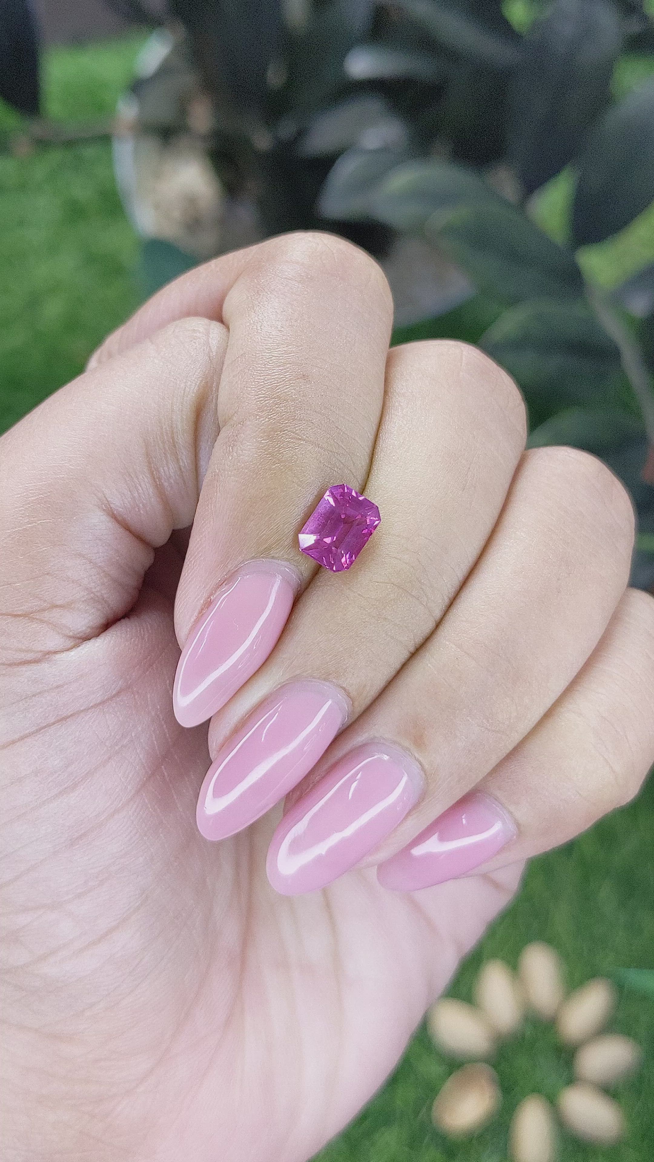 1.52 Ct. Pink Sapphire from Ceylon (Sri Lanka) Size Video