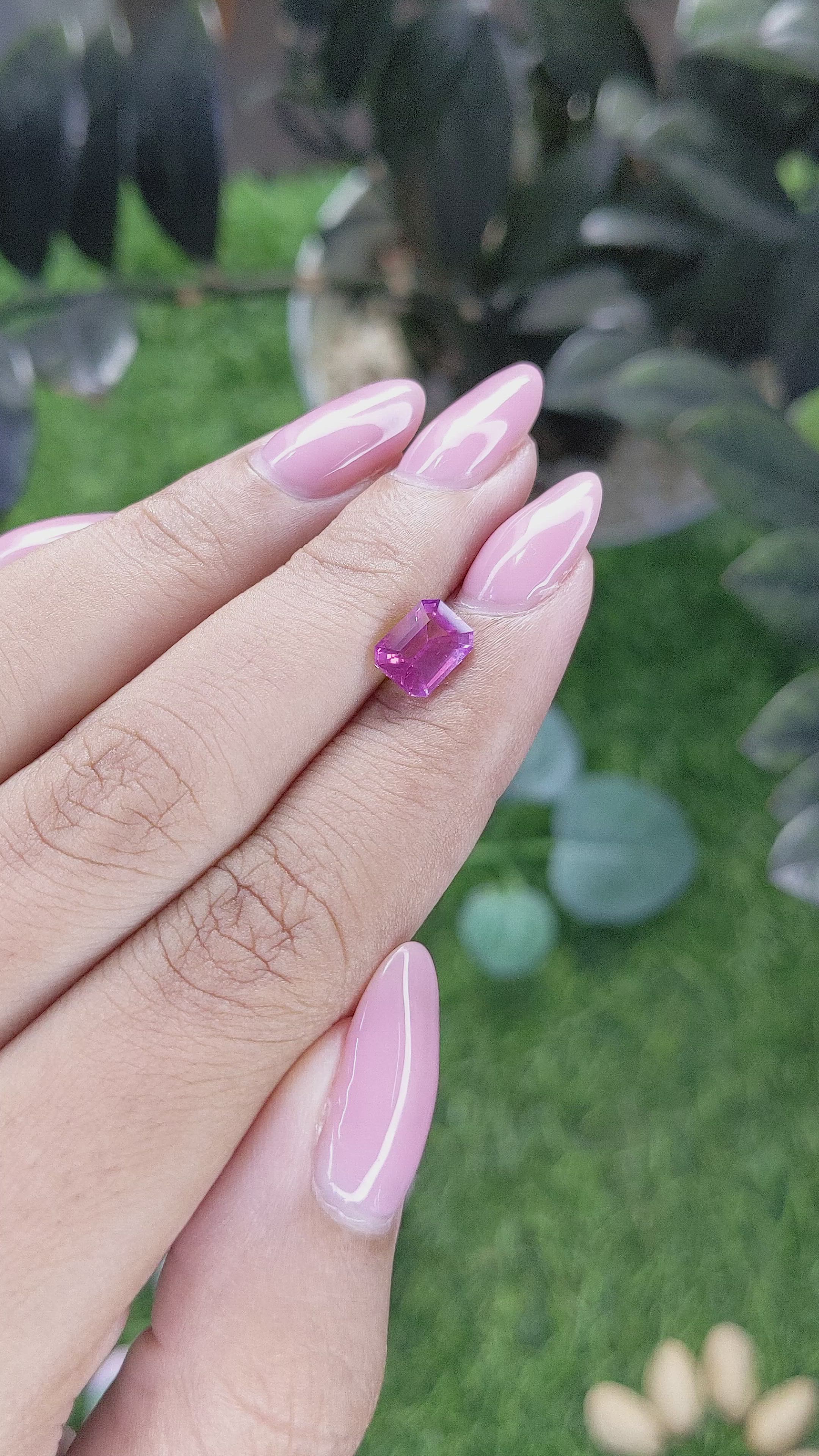 1.52 Ct. Pink Sapphire from Ceylon (Sri Lanka) Size Video