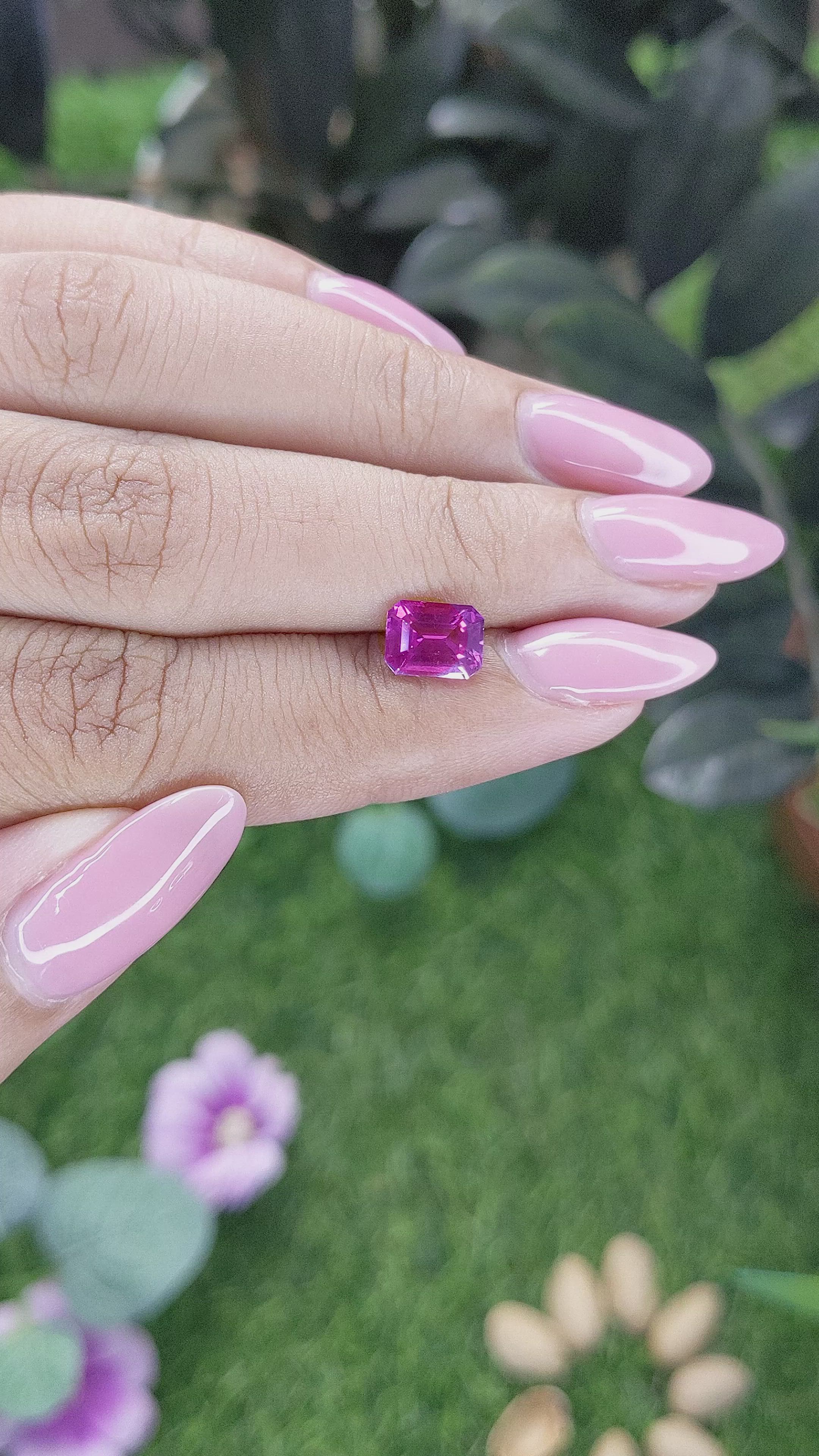 1.52 Ct. Pink Sapphire from Ceylon (Sri Lanka) Size Video