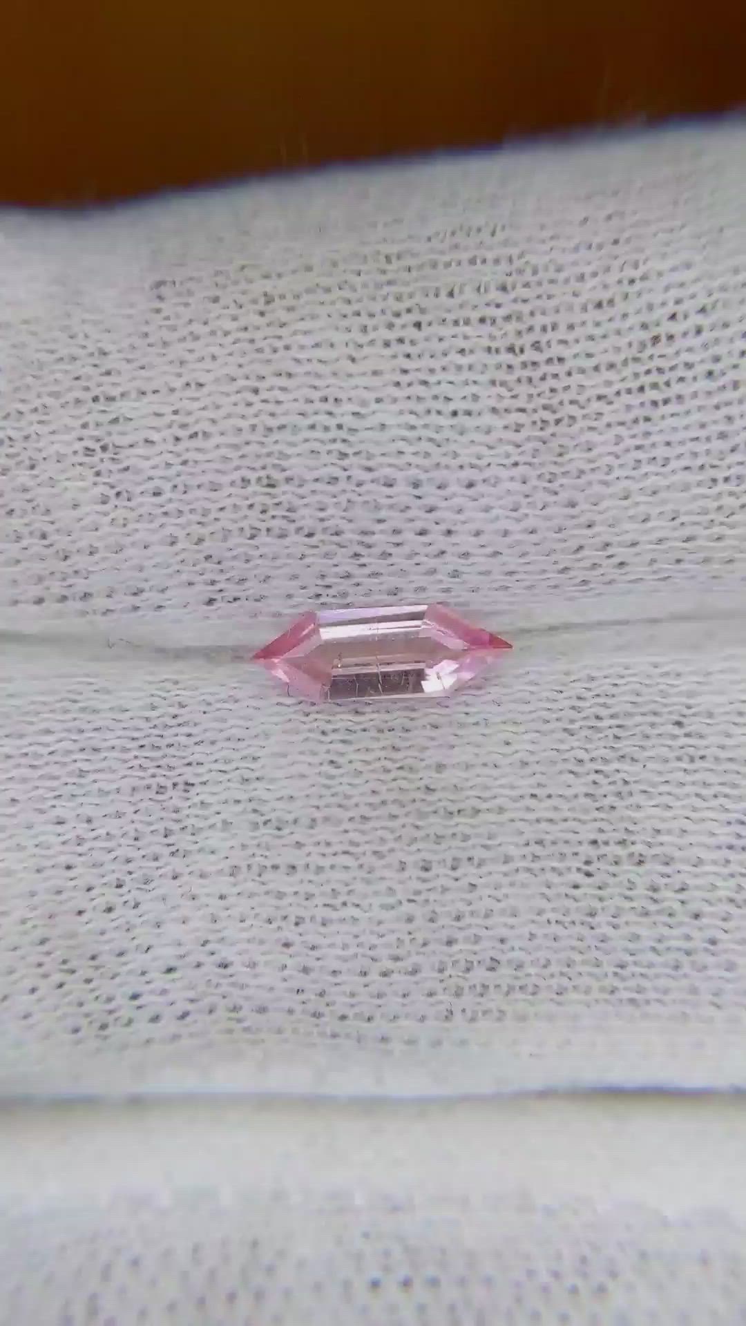 0.53 Ct. Pink Sapphire from Ceylon (Sri Lanka) Size Video