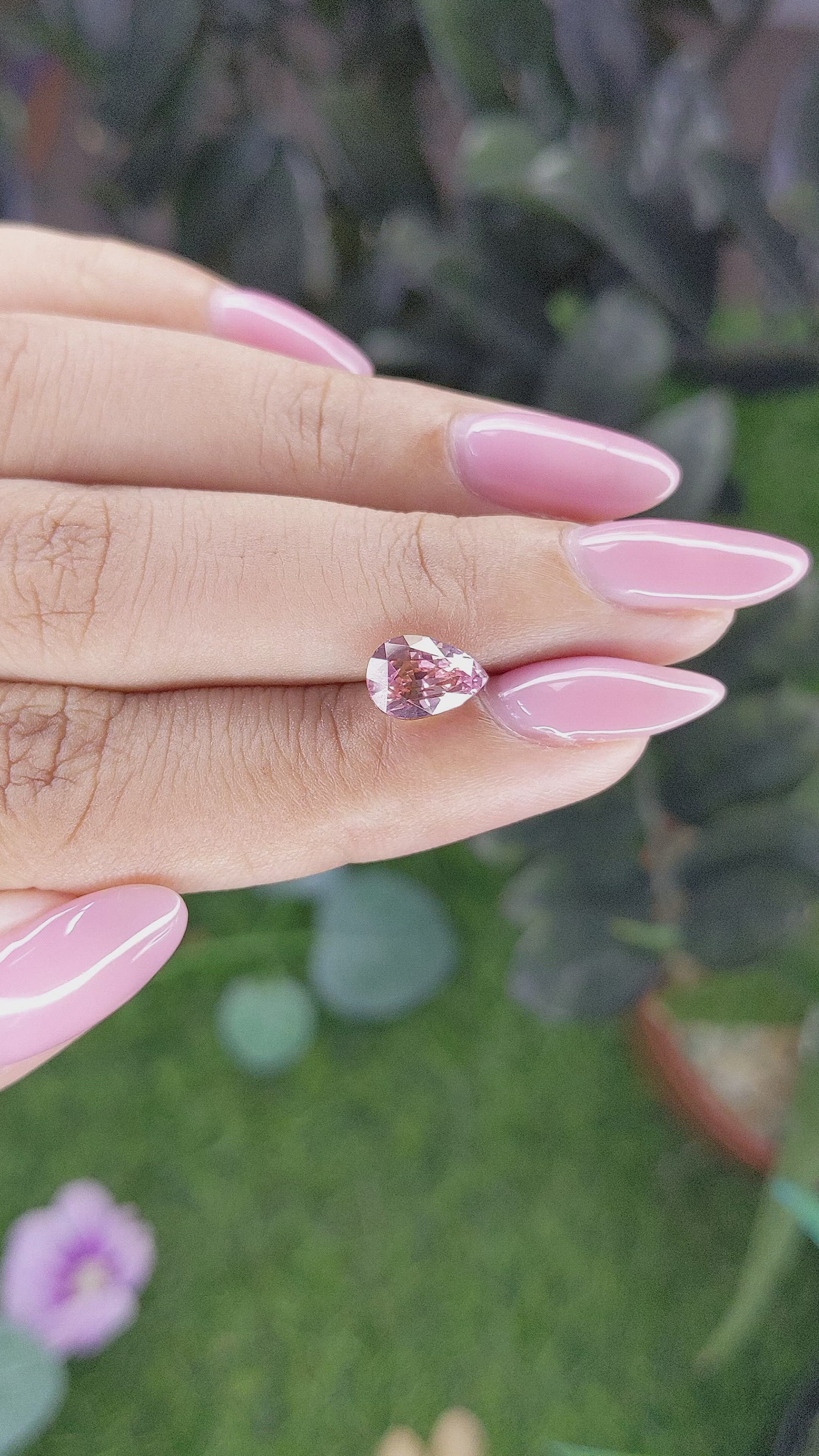 2.13 Ct. Pink Sapphire from Ceylon (Sri Lanka) Size Video