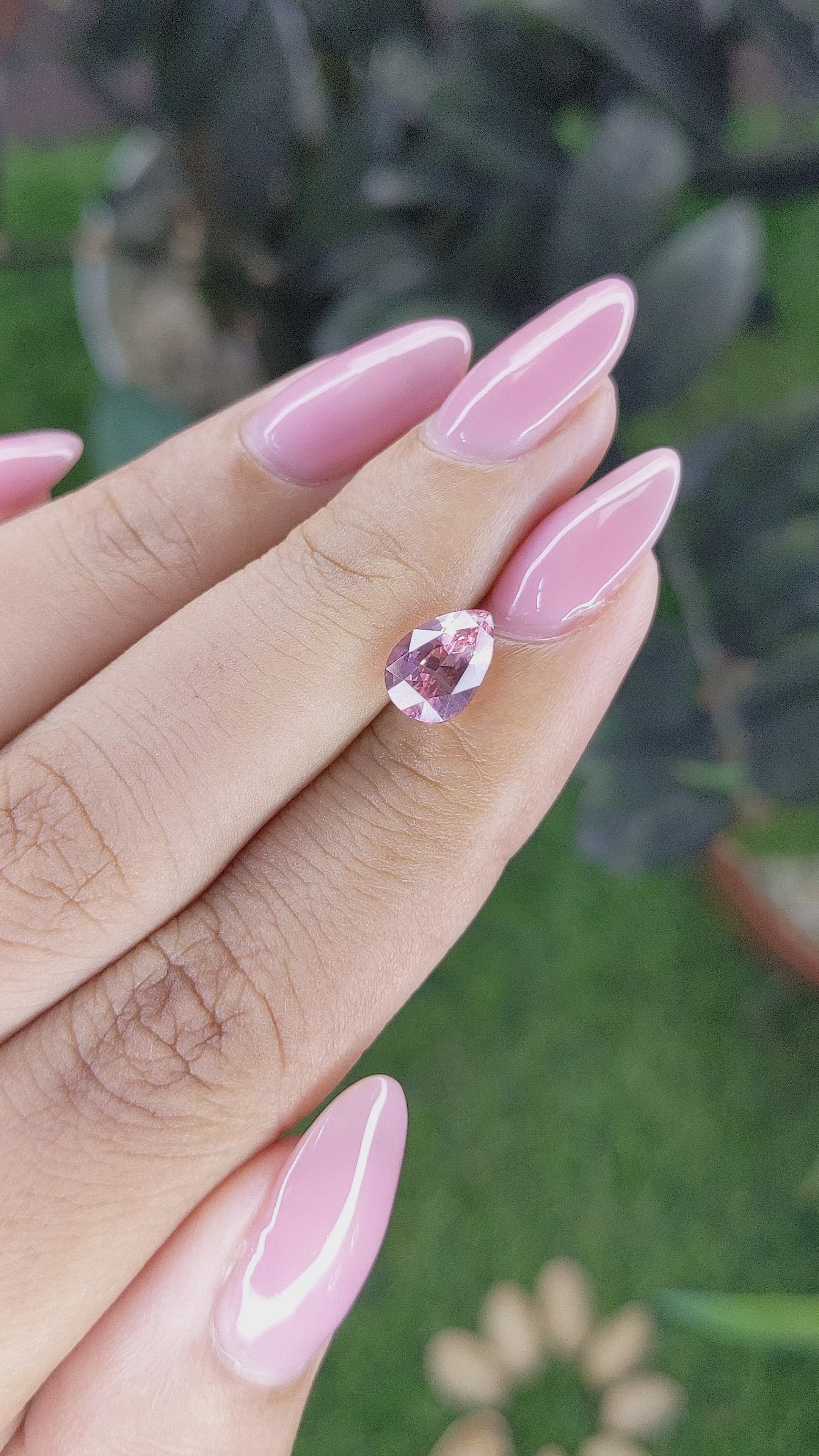 2.13 Ct. Pink Sapphire from Ceylon (Sri Lanka) Size Video