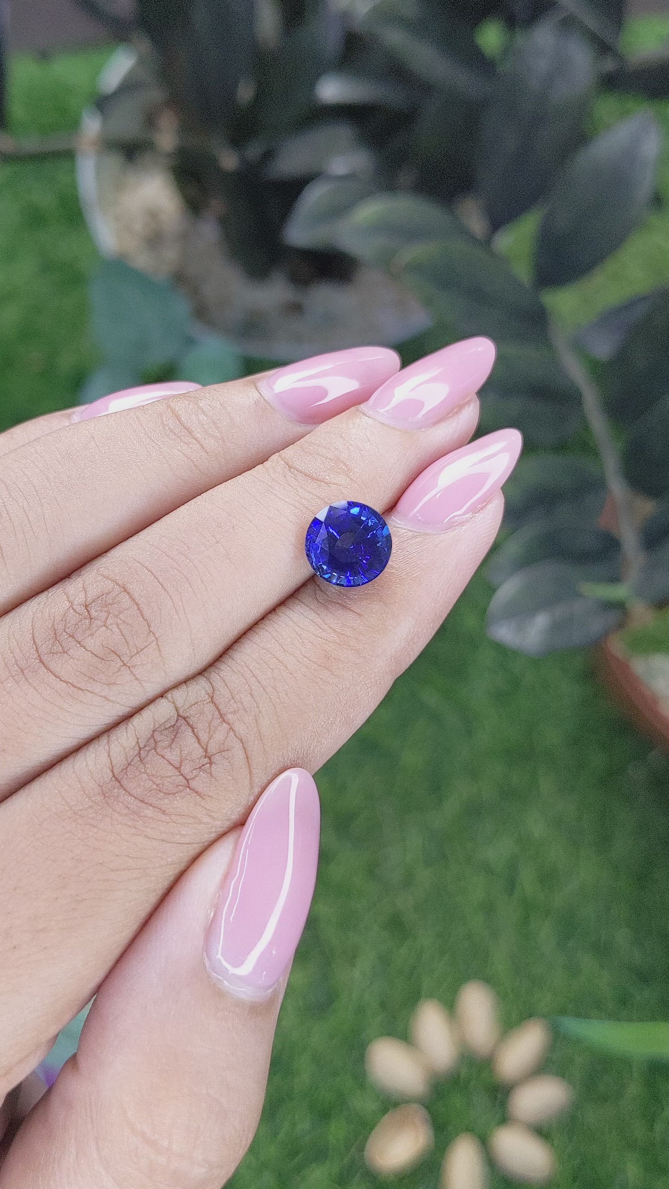 3.22 Ct. Blue Sapphire from Madagascar Size Video