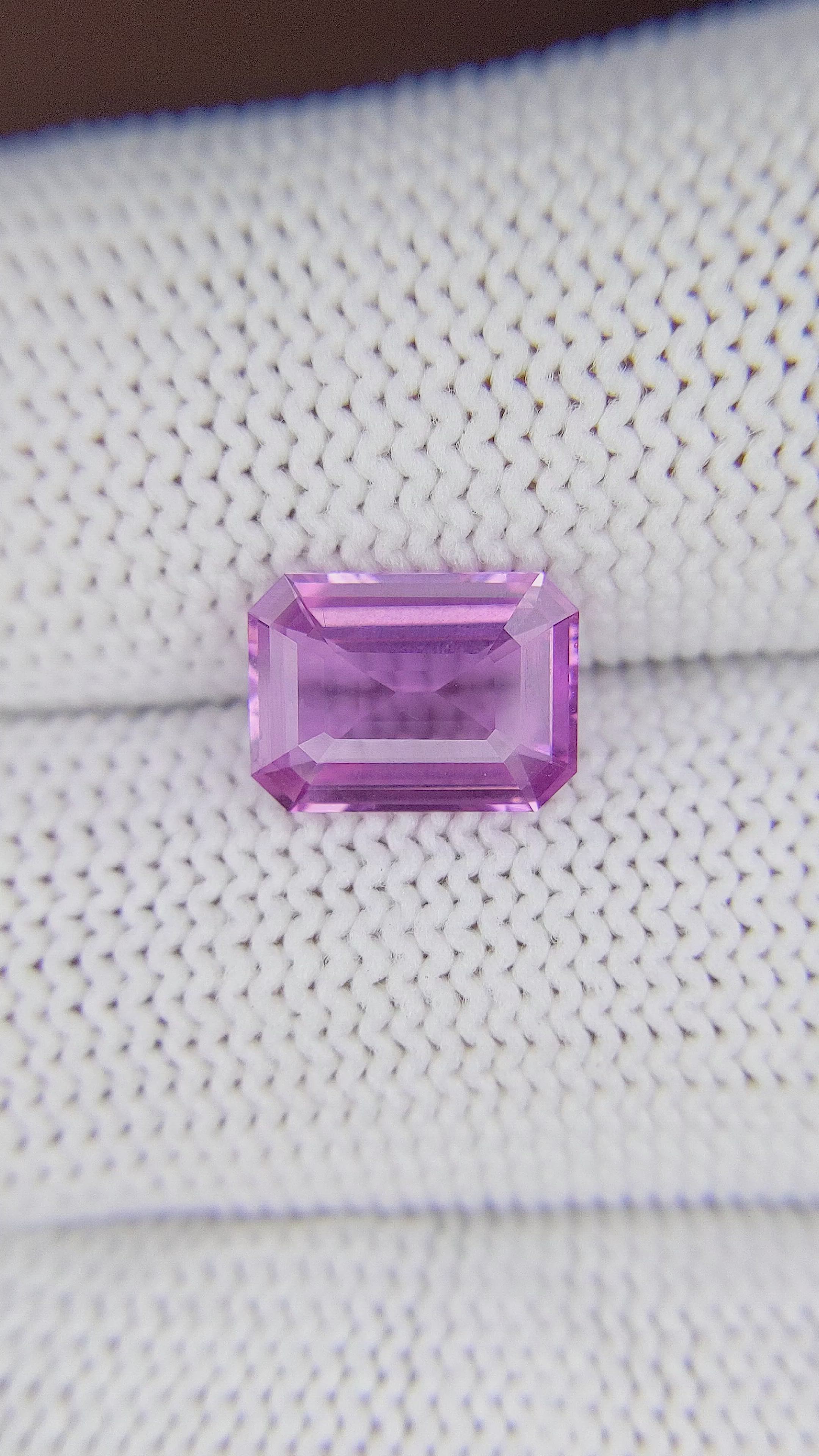 2.54 Ct. Pinkish Purple Sapphire from Madagascar Size Video
