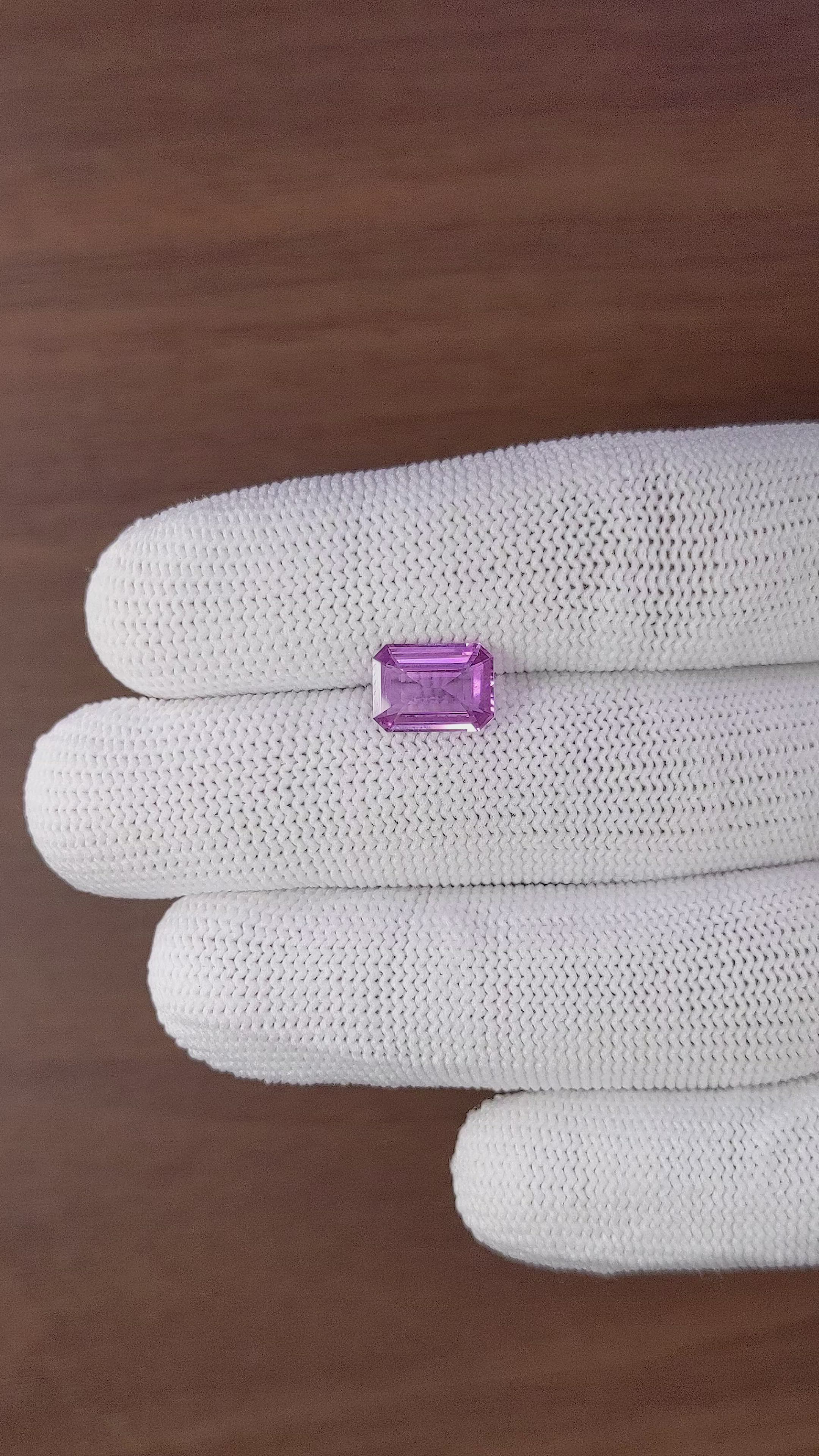 2.54 Ct. Pinkish Purple Sapphire from Madagascar Size Video