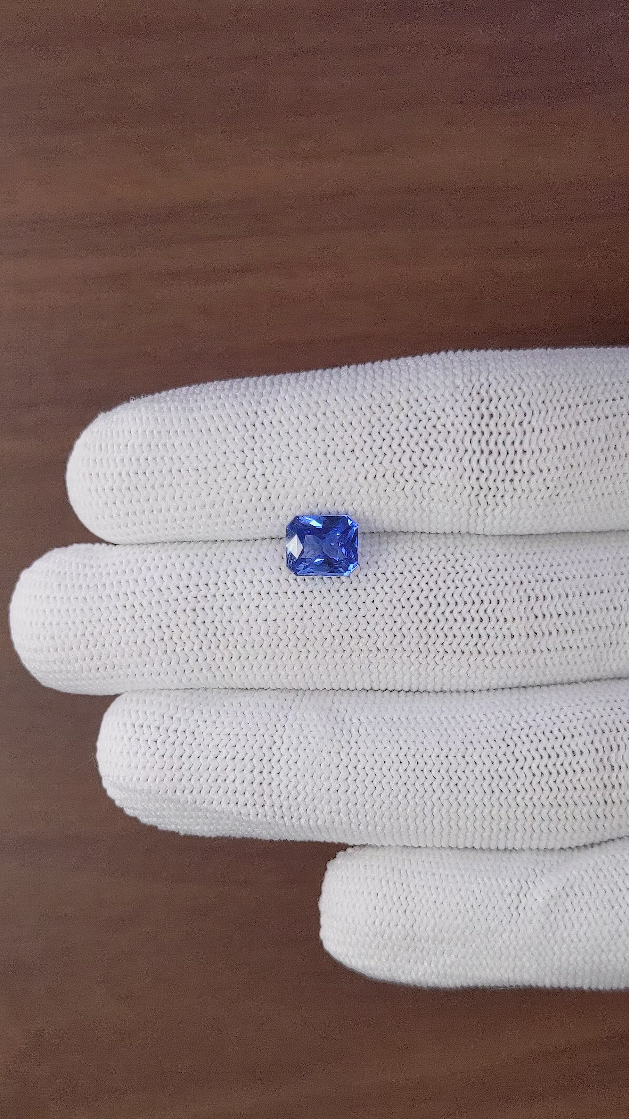 2.06 Ct. Blue Sapphire from Ceylon (Sri Lanka) Size Video