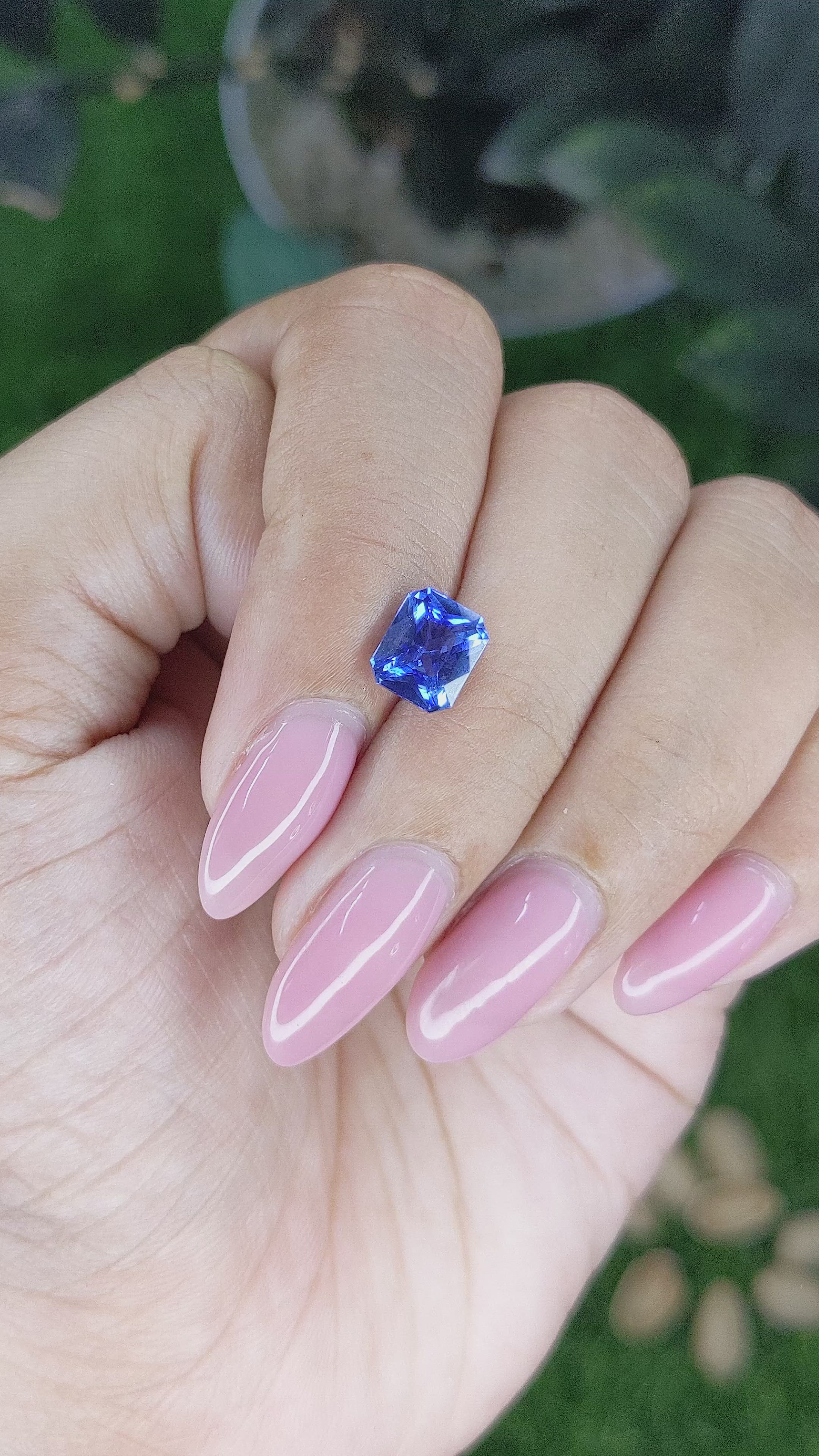 2.06 Ct. Blue Sapphire from Ceylon (Sri Lanka) Size Video