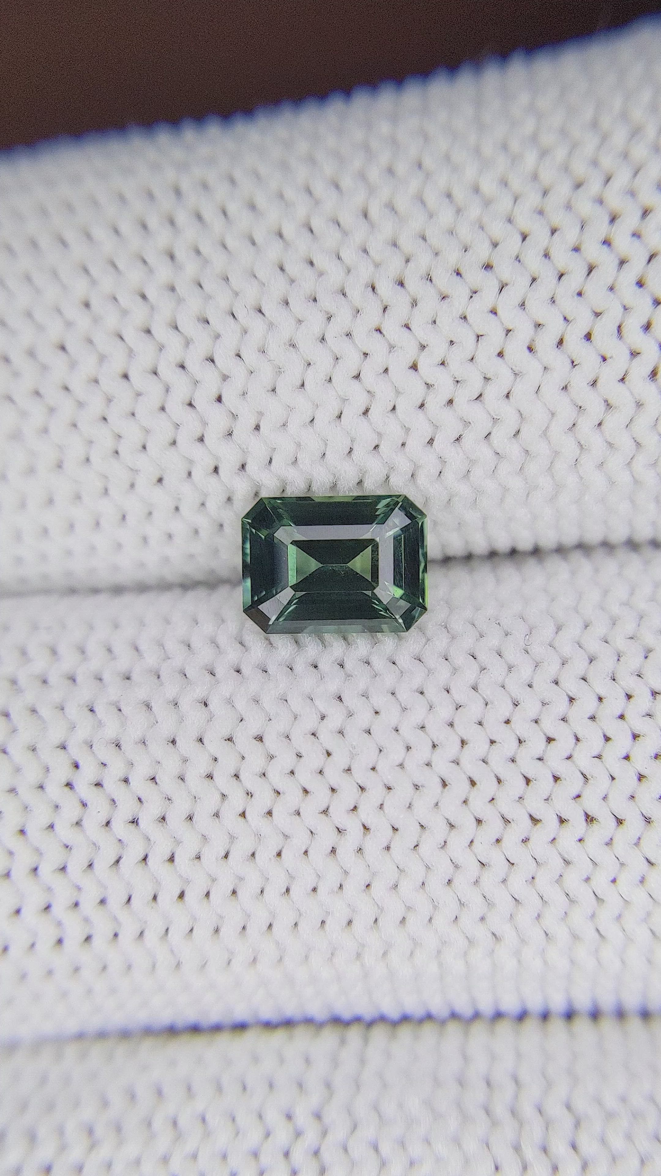 1.09 Ct. Bluish Green Sapphire from Ceylon (Sri Lanka) Size Video