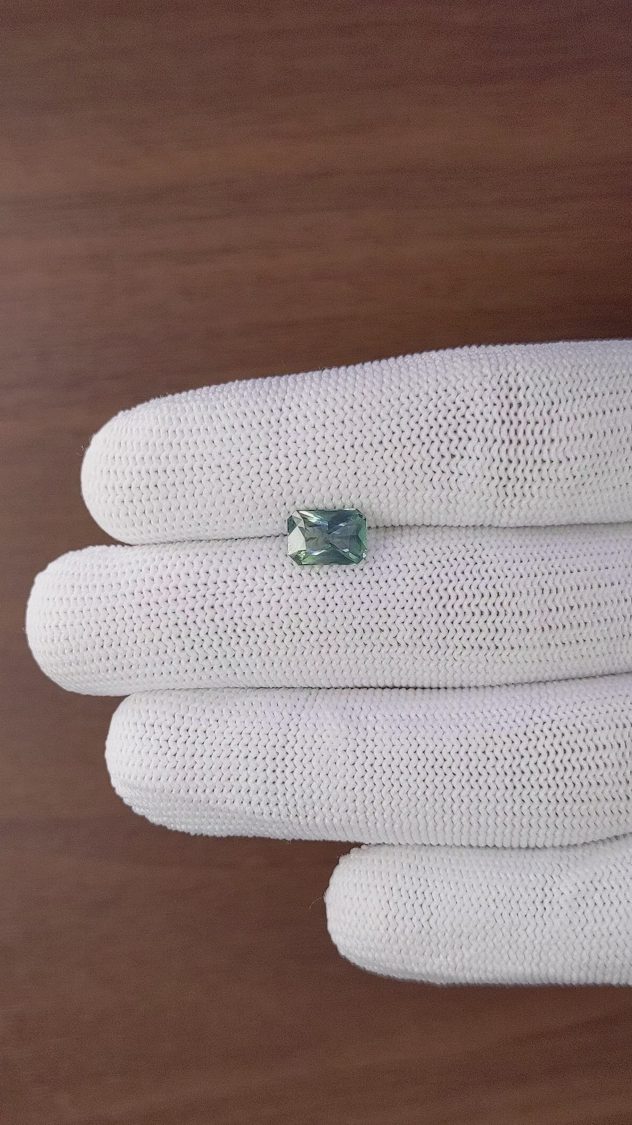 2.00 Ct. Bluish Green Sapphire from Ceylon (Sri Lanka) Size Video
