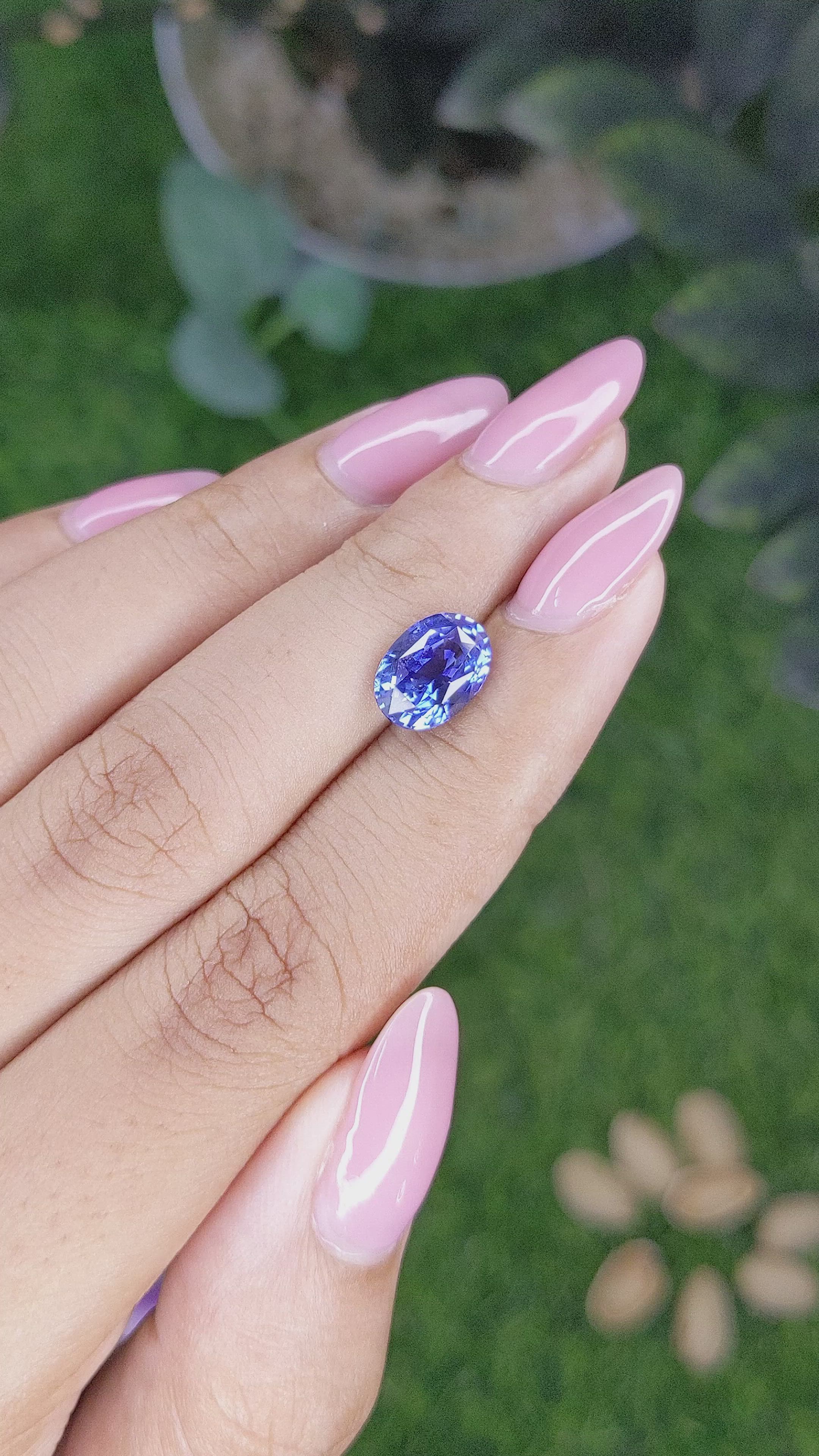 3.10 Ct. Blue Sapphire from Ceylon (Sri Lanka) Size Video