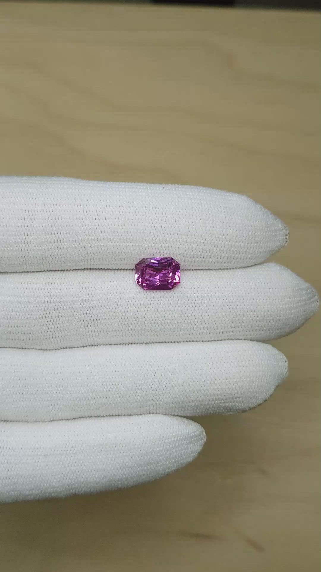 2.75 Ct. Pink Sapphire from Ceylon (Sri Lanka) Size Video