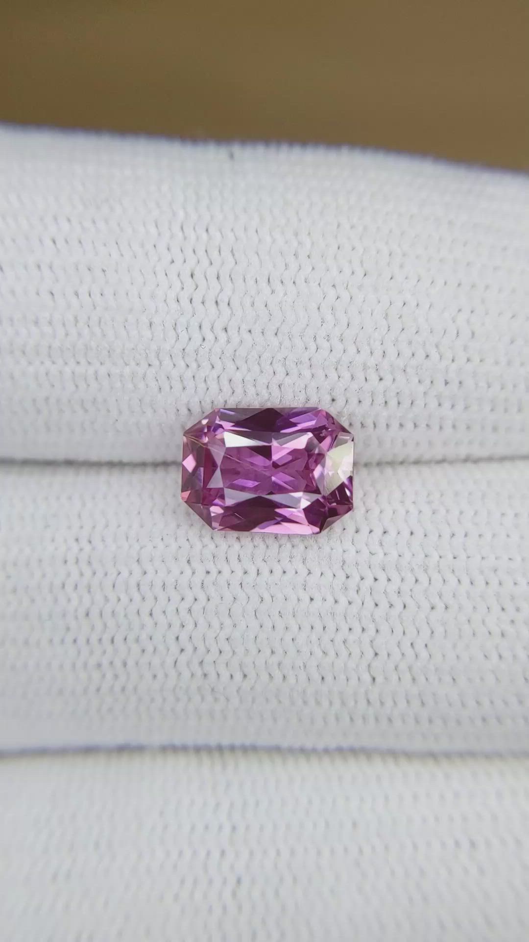 2.75 Ct. Pink Sapphire from Ceylon (Sri Lanka) Size Video